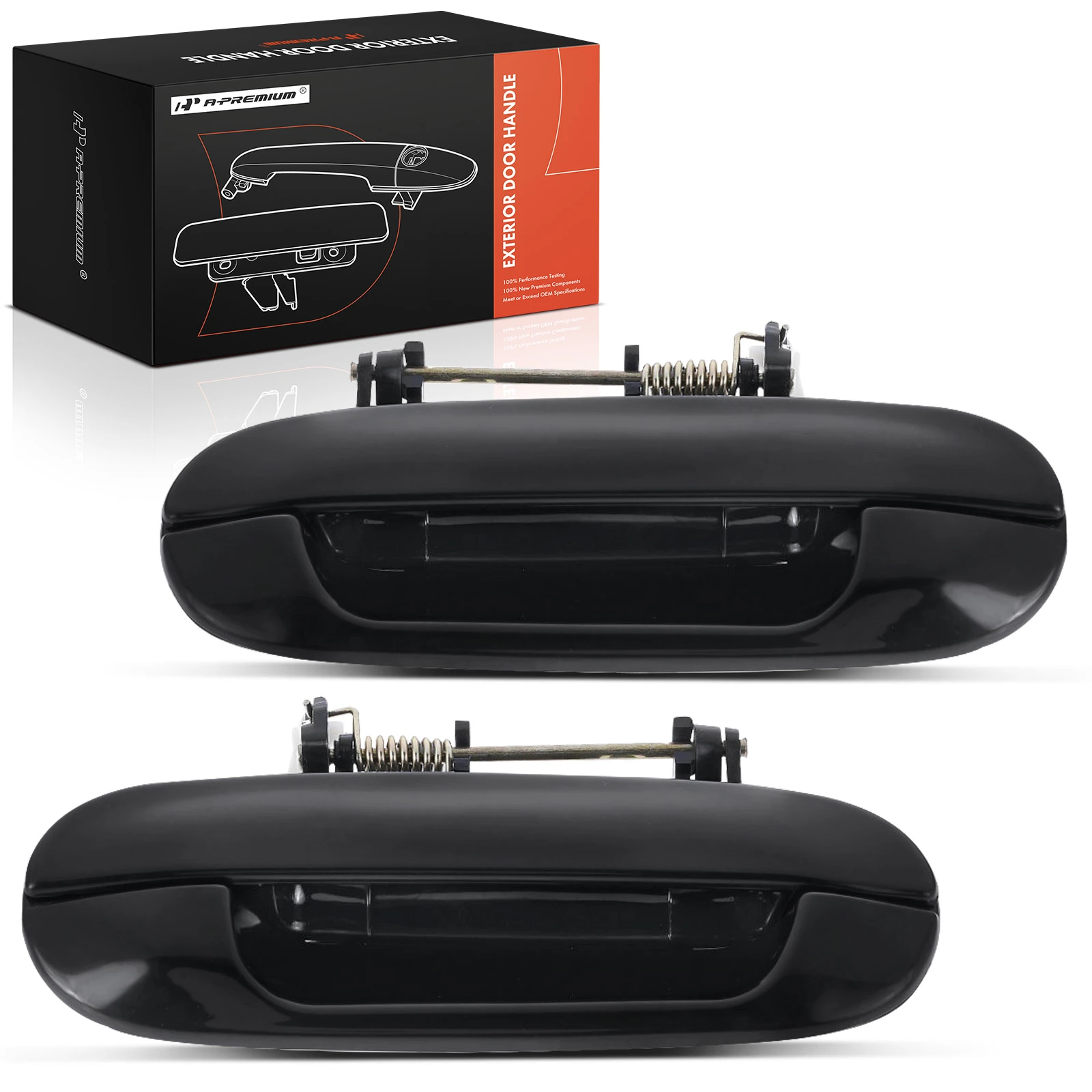 2 Pcs Rear Black Exterior Door Handle for 2002-2004 Oldsmobile Bravada