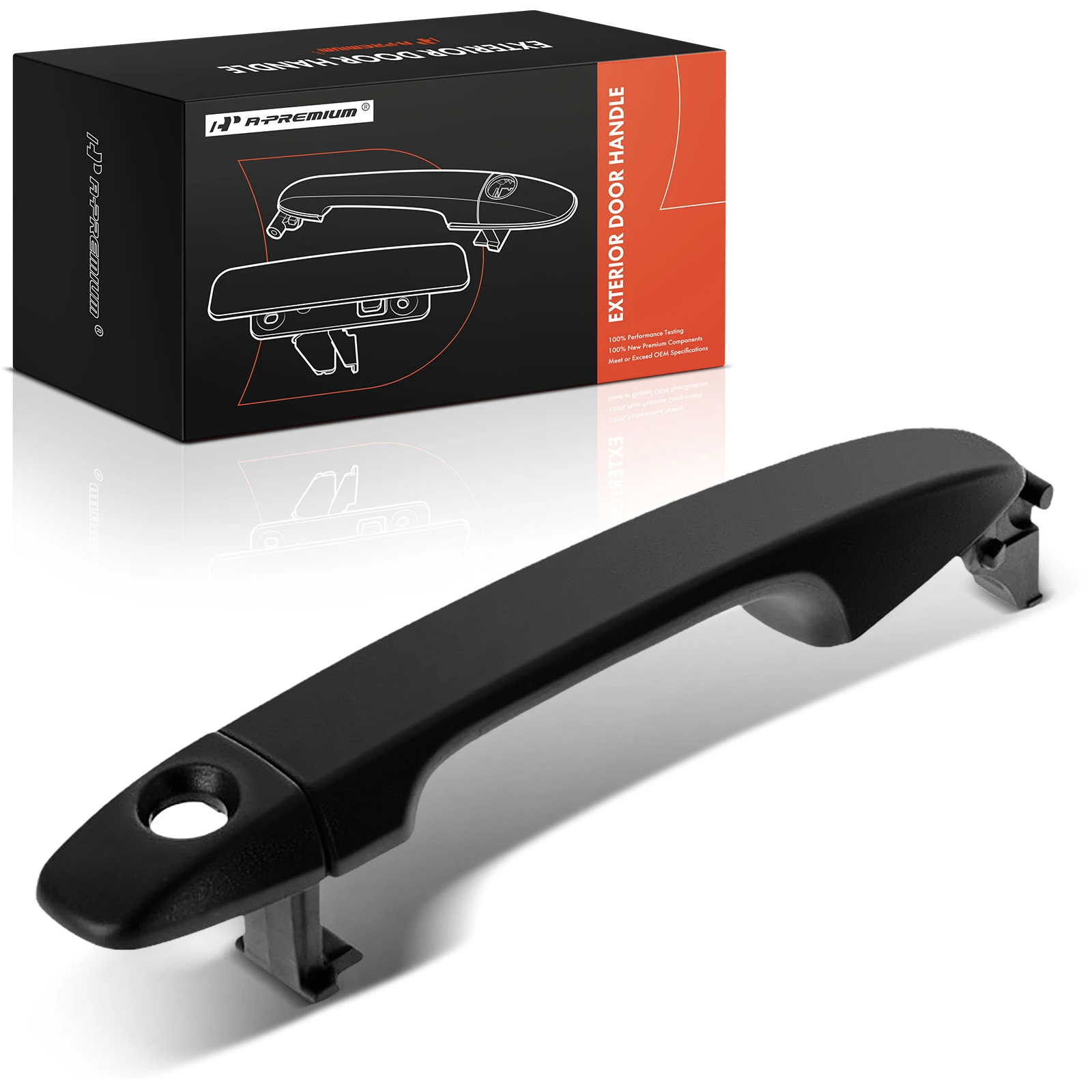 Front Driver Black Texture Exterior Door Handle