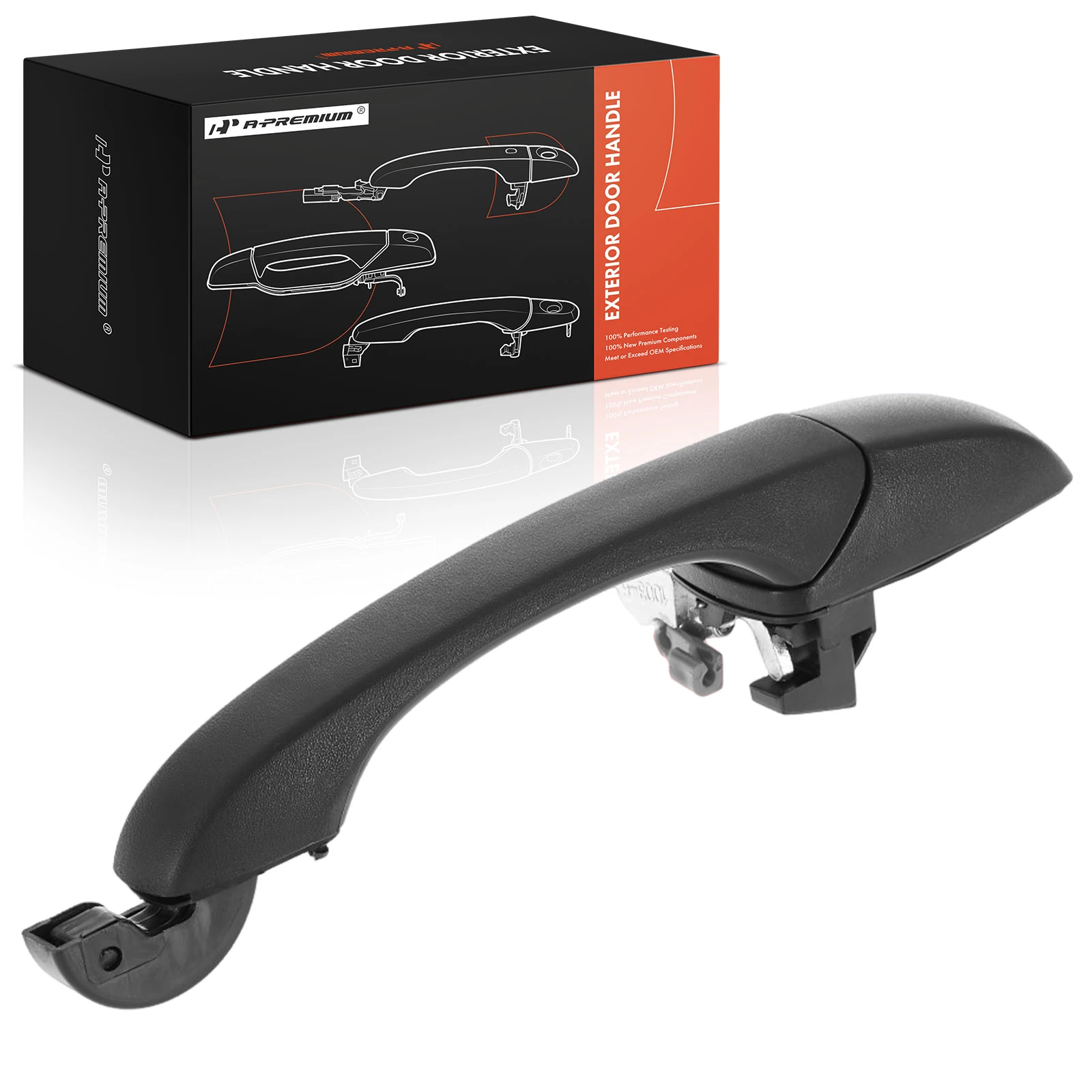 Rear Driver Textured Black Exterior Door Handle with Keyhole