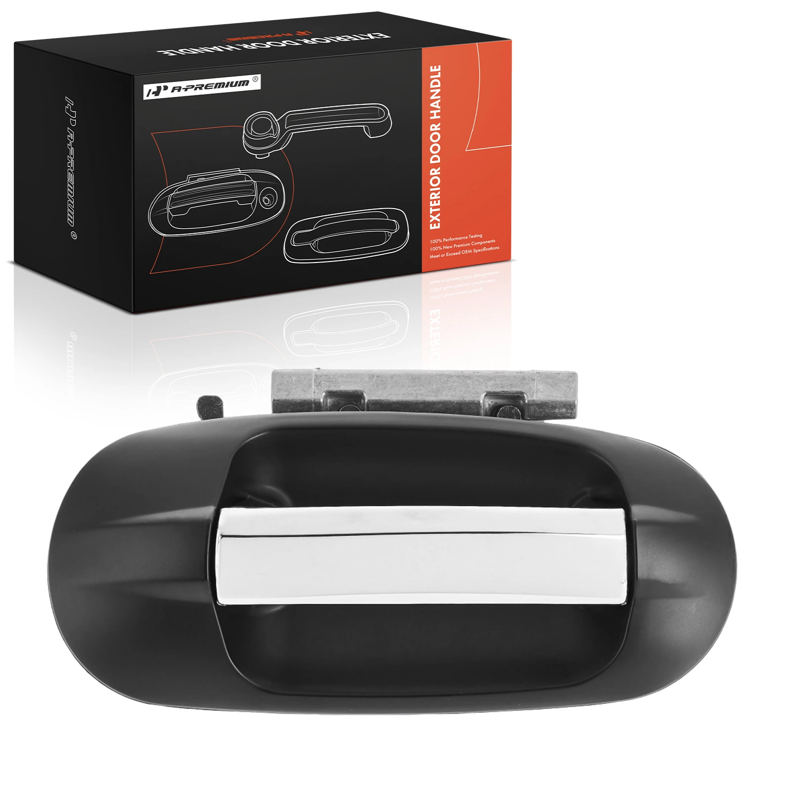 Rear Passenger Black & Chrome Exterior Door Handle