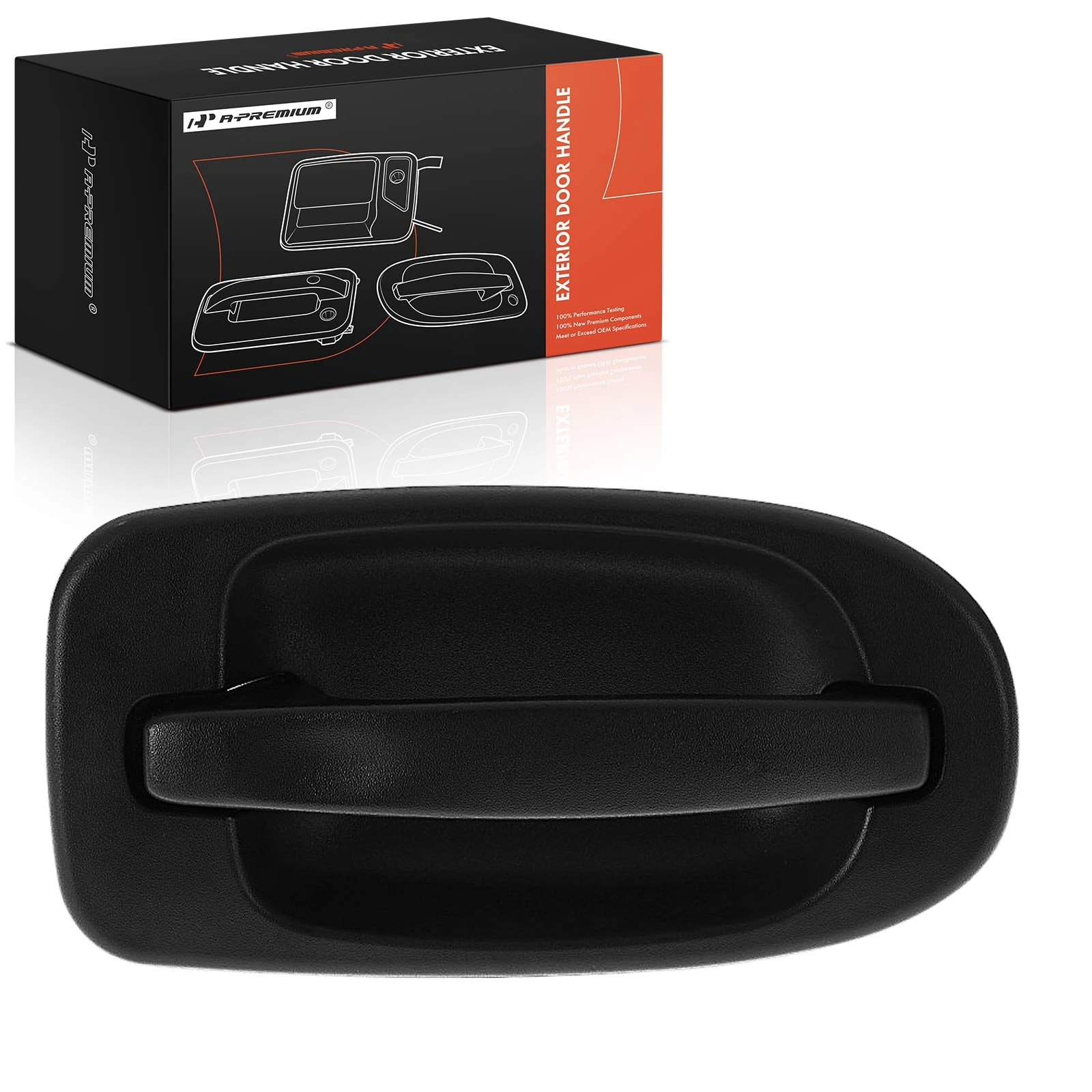 Rear Driver Black Exterior Door Handle for 1999-2009 Pontiac Montana