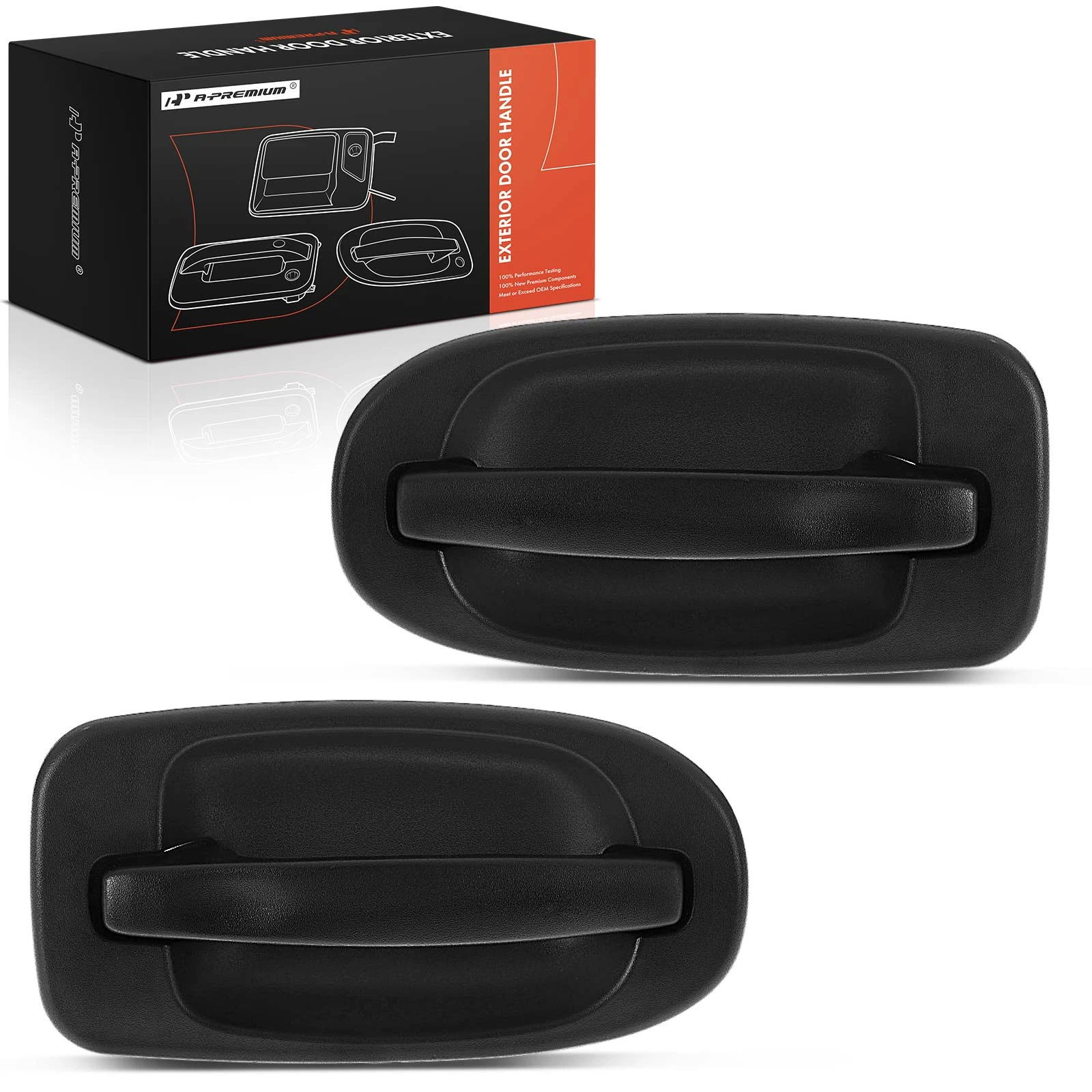 2 Pcs Rear Black Exterior Door Handle for 1997-1999 Pontiac Trans Sport