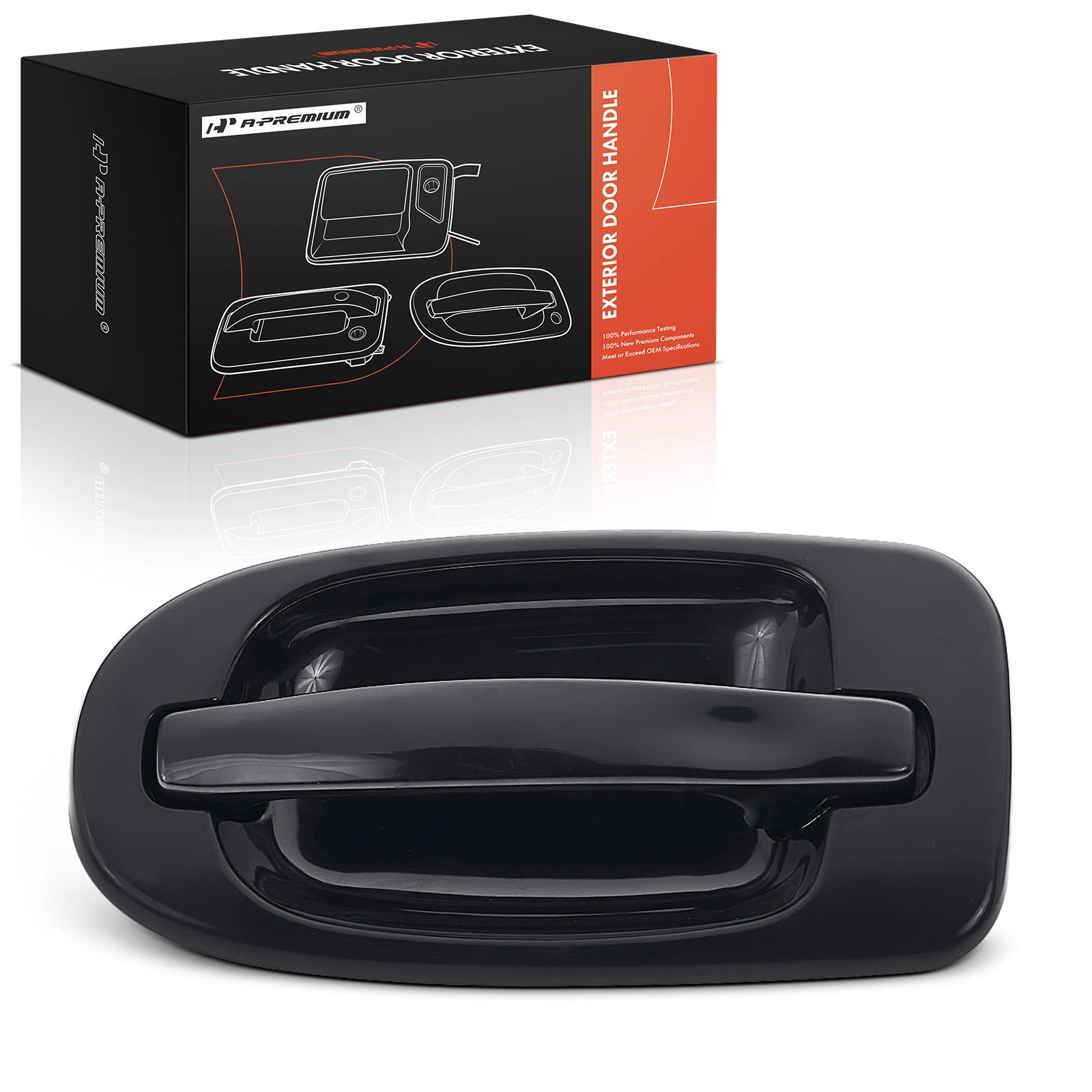 Rear Passenger Smooth Black Exterior Door Handle for 1997-1999 Pontiac Trans Sport