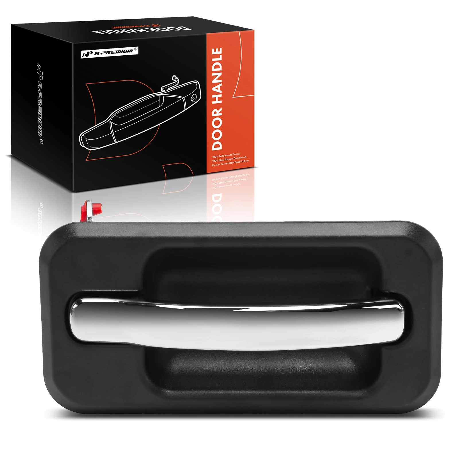 Rear Passenger Chrome Black Exterior Door Handle for 2003-2009 Hummer H2