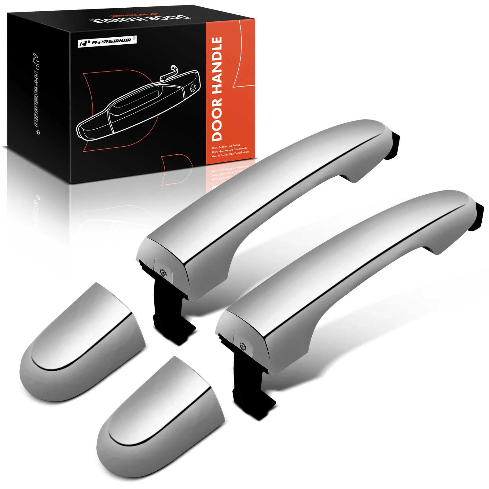 2 Pcs Rear Chrome Exterior Door Handle