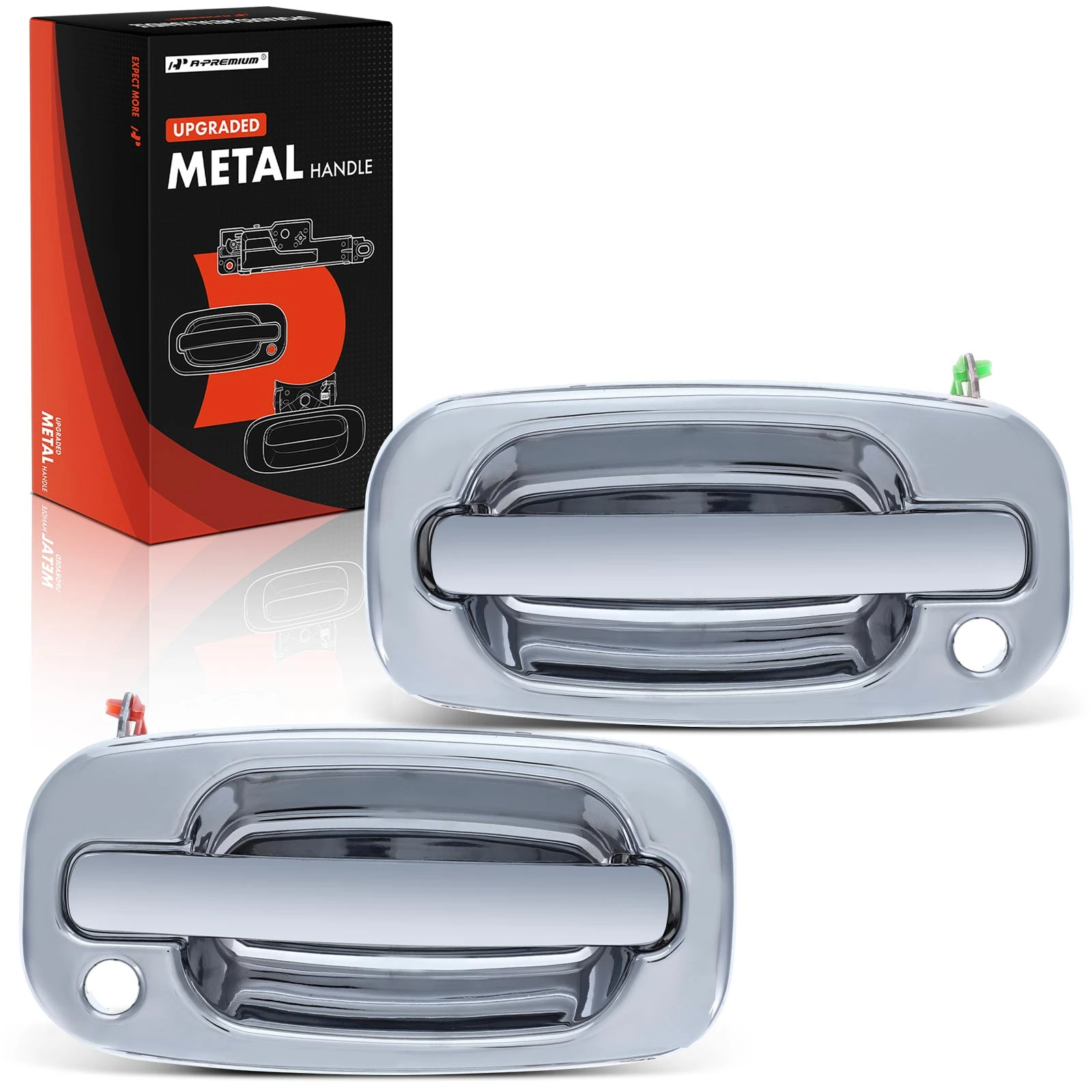 2 Pcs Upgraded Metal Front Exterior Door Handle for 2003-2006 Cadillac Escalade ESV