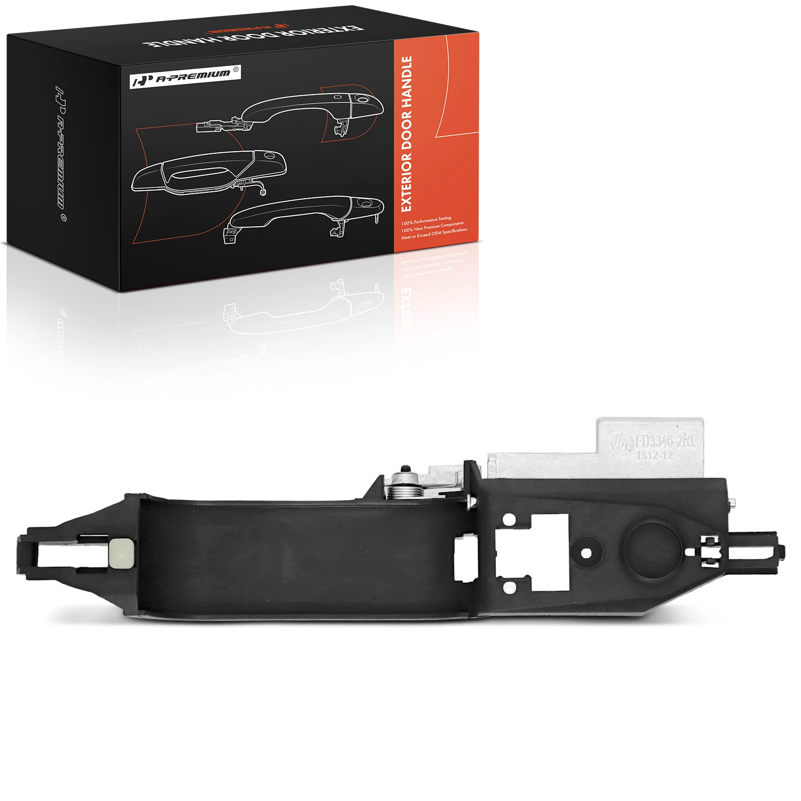 Rear Driver Black Exterior Door Handle Bracket