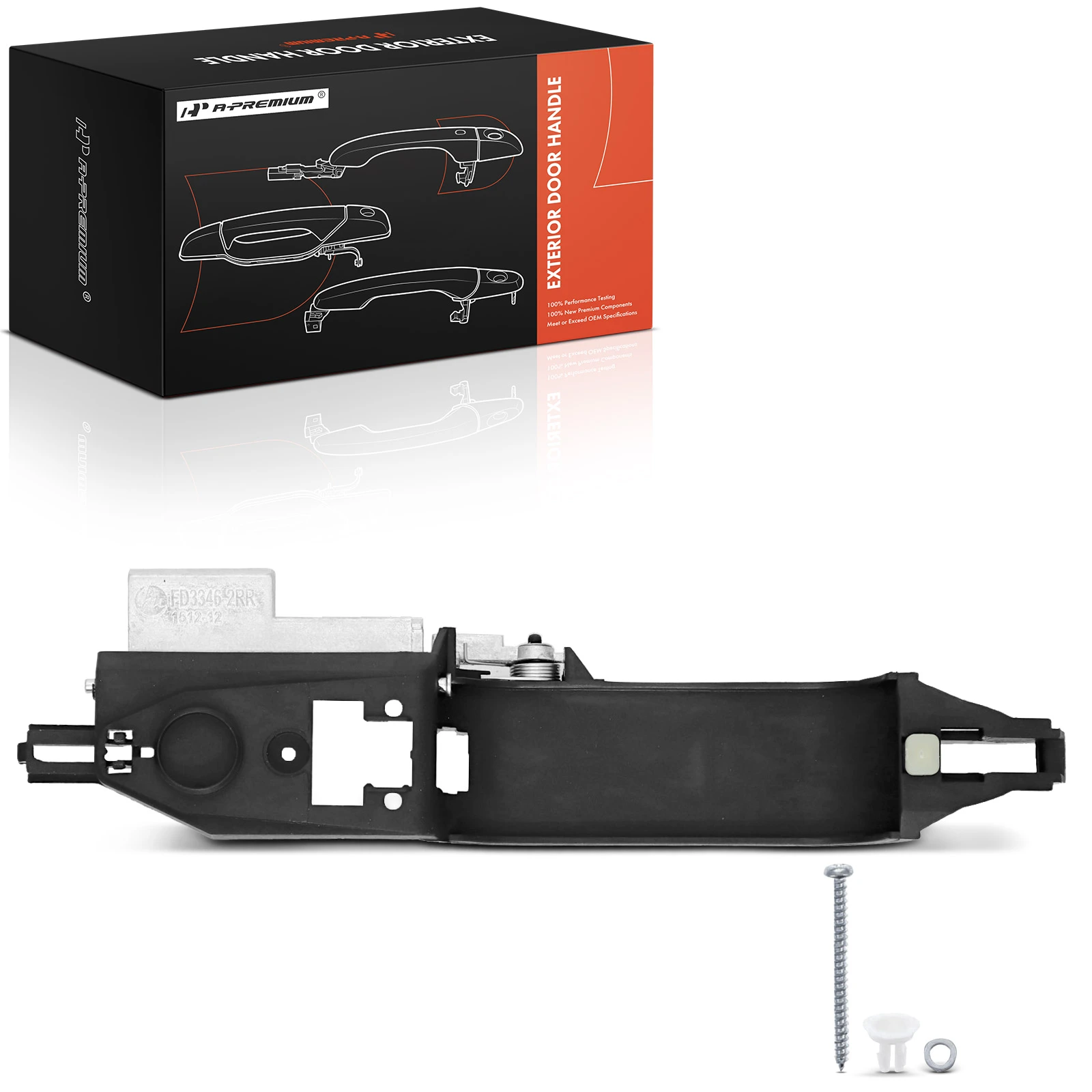 Rear Passenger Black Exterior Door Handle Bracket