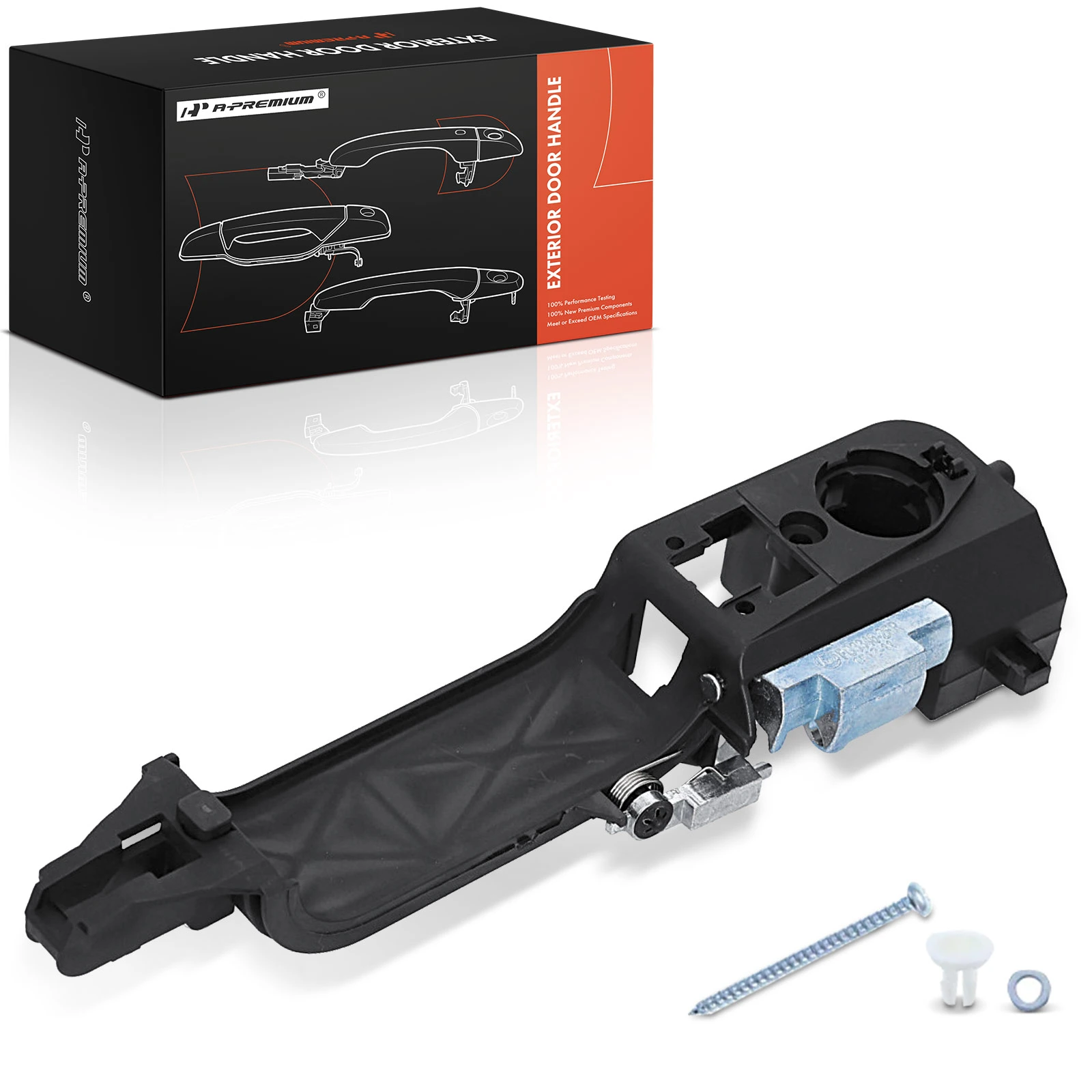 Front Passenger Black Exterior Door Handle Bracket