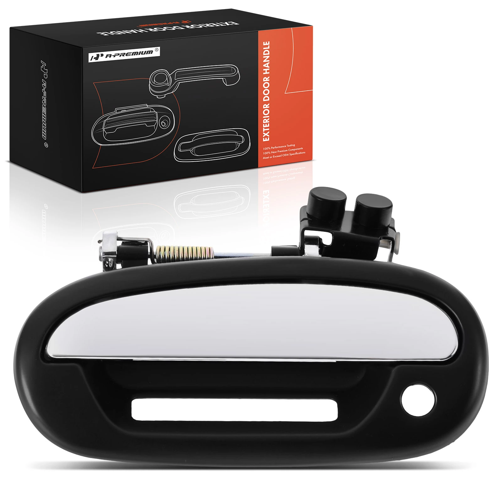 Front Driver Black Chrome Exterior Door Handle