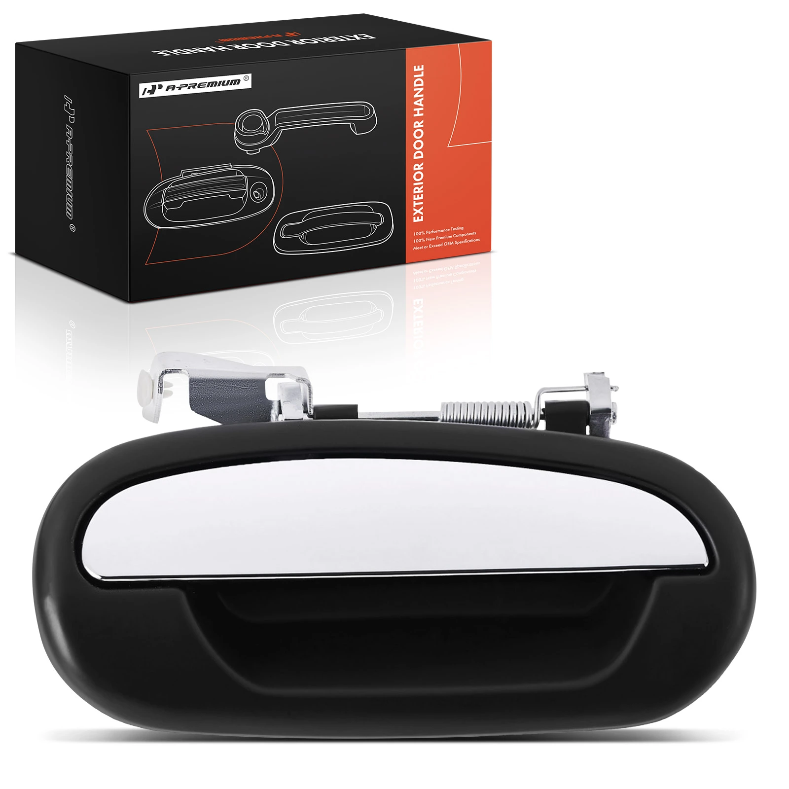 Rear Passenger Black Chrome Exterior Door Handle