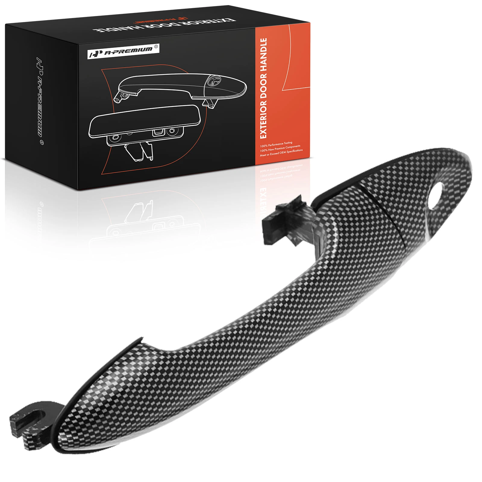 Front Driver or Passenger Black Exterior Door Handle