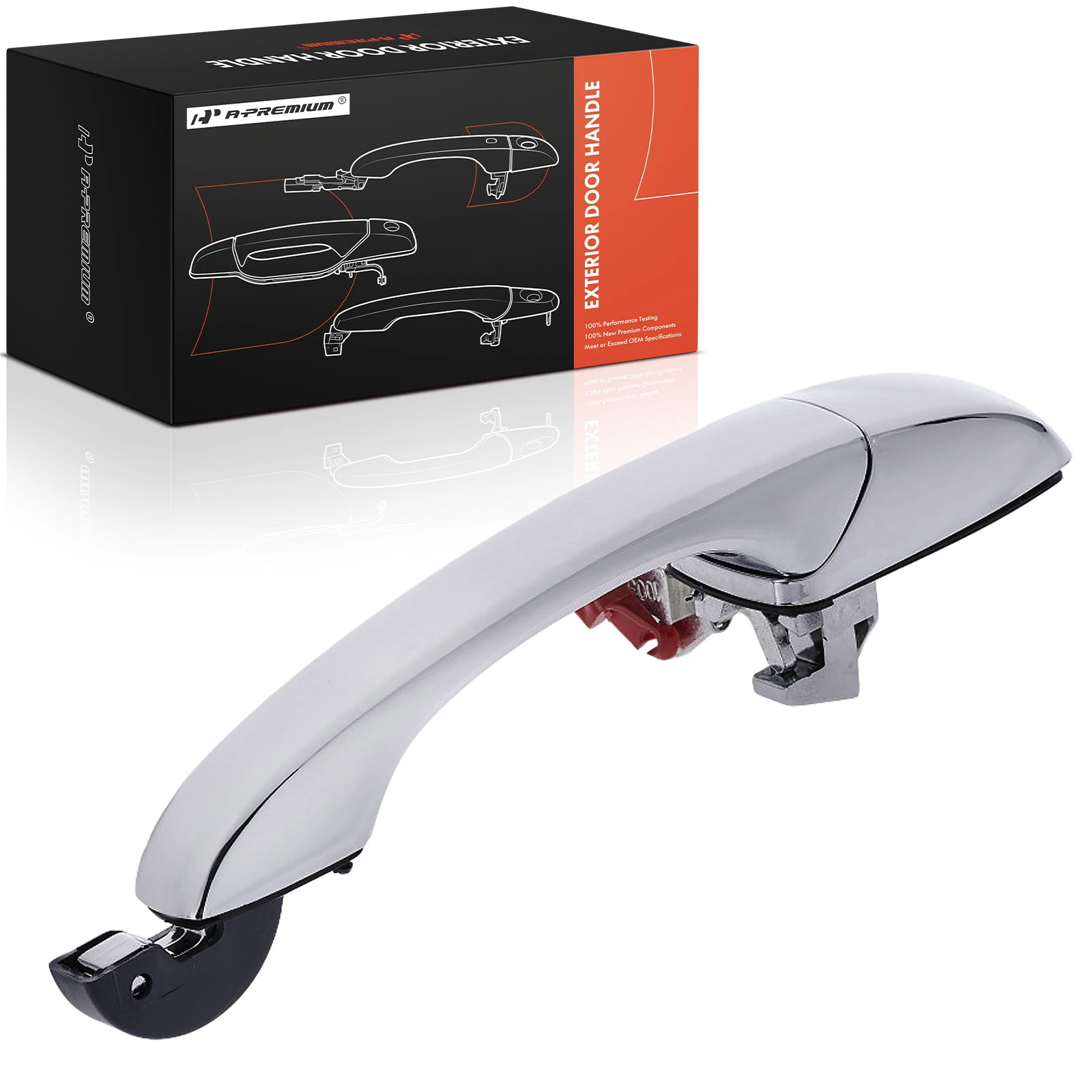 Front Driver Chrome Exterior Door Handle without Keyhole