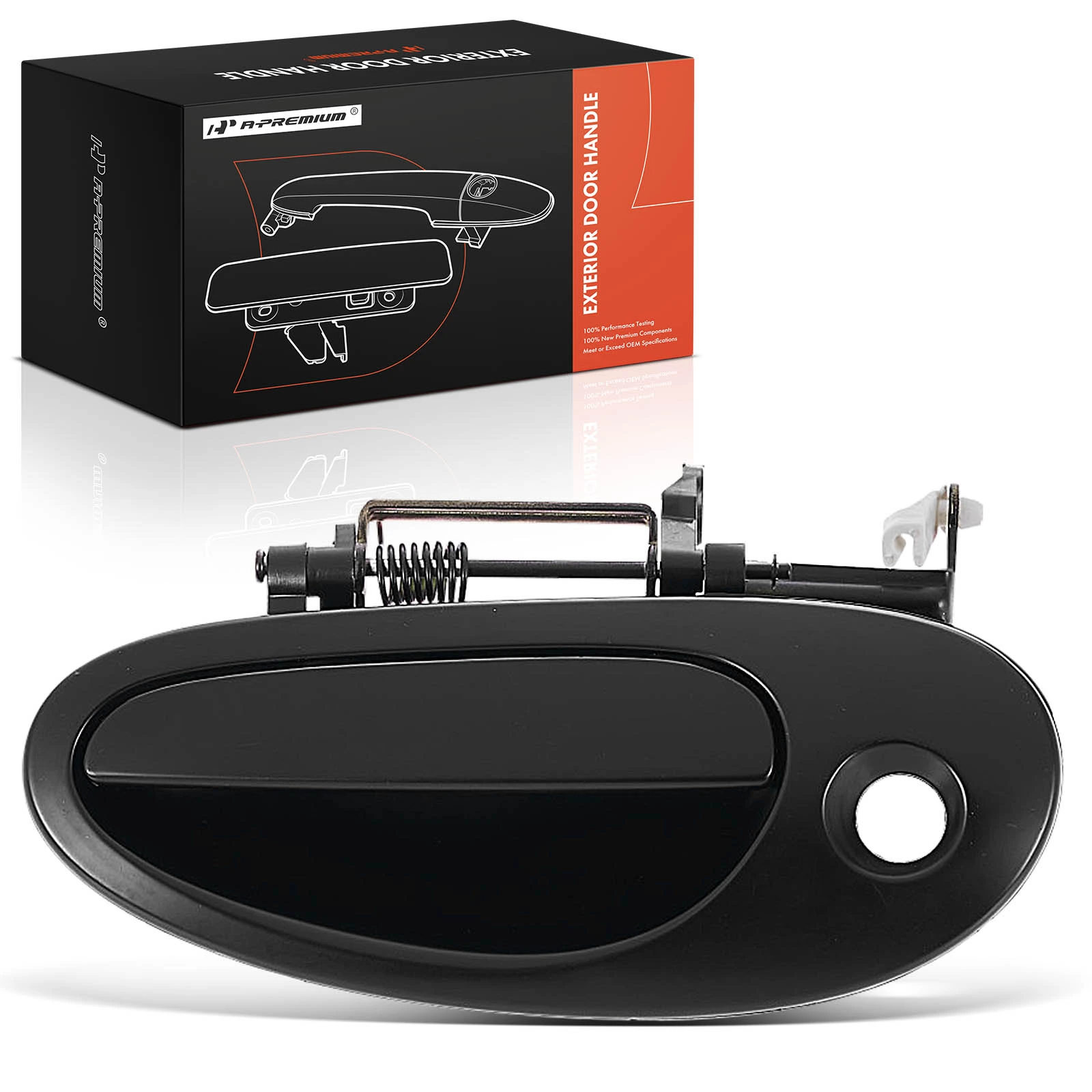 Front Driver Black Exterior Handle with keyhole