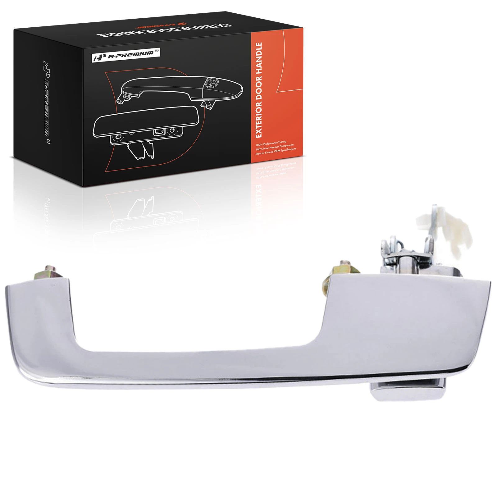 Chrome Exterior Door Handle with Keyhole