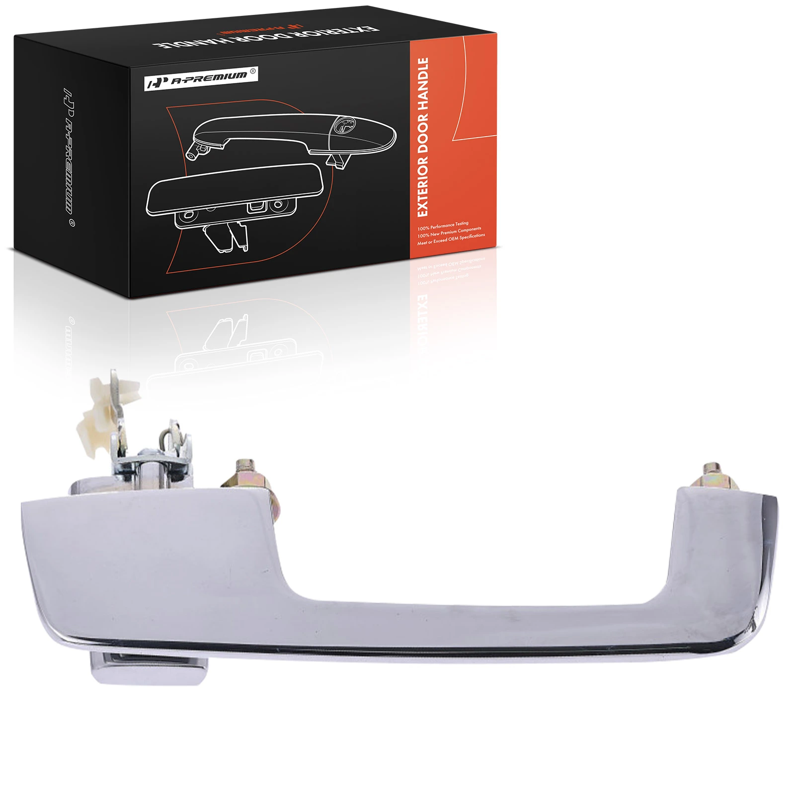 Chrome Exterior Door Handle with Keyhole