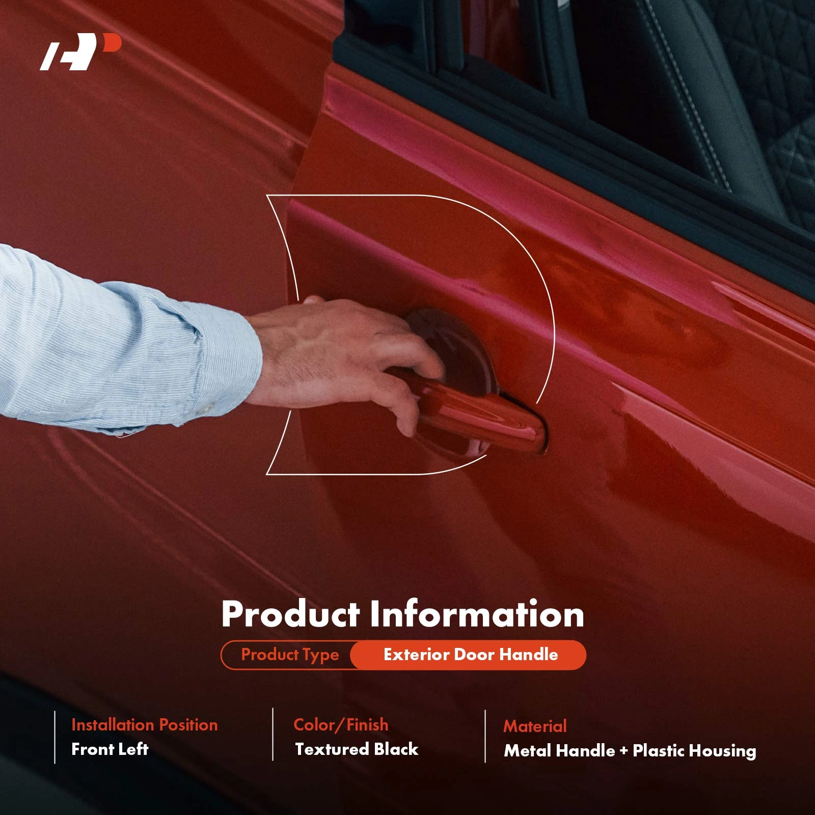 Upgraded Metal Front Driver Exterior Door Handle with Keyhole for Jeep Grand Cherokee