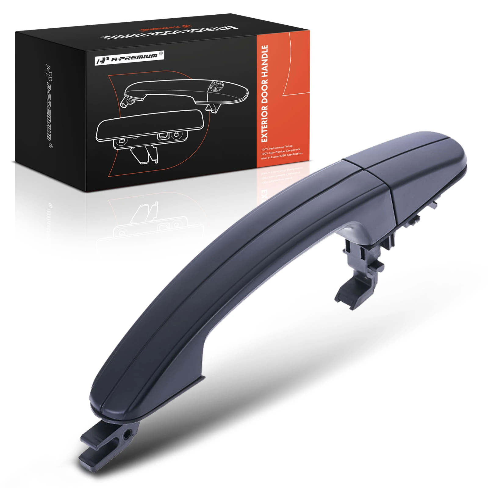 Front Passenger or Rear Driver or Passenger Black Exterior Door Handle