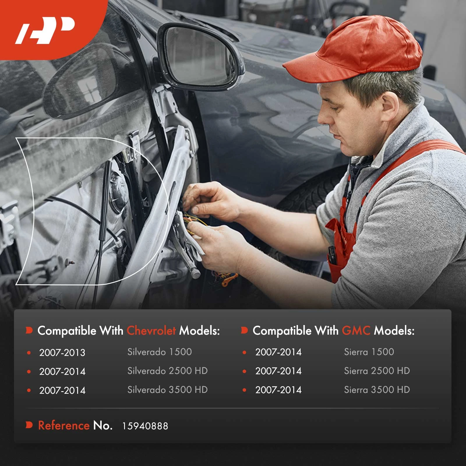 2 Pcs Rear Door Latch Release Cable for Chevy Silverado 1500 GMC Sierra 1500