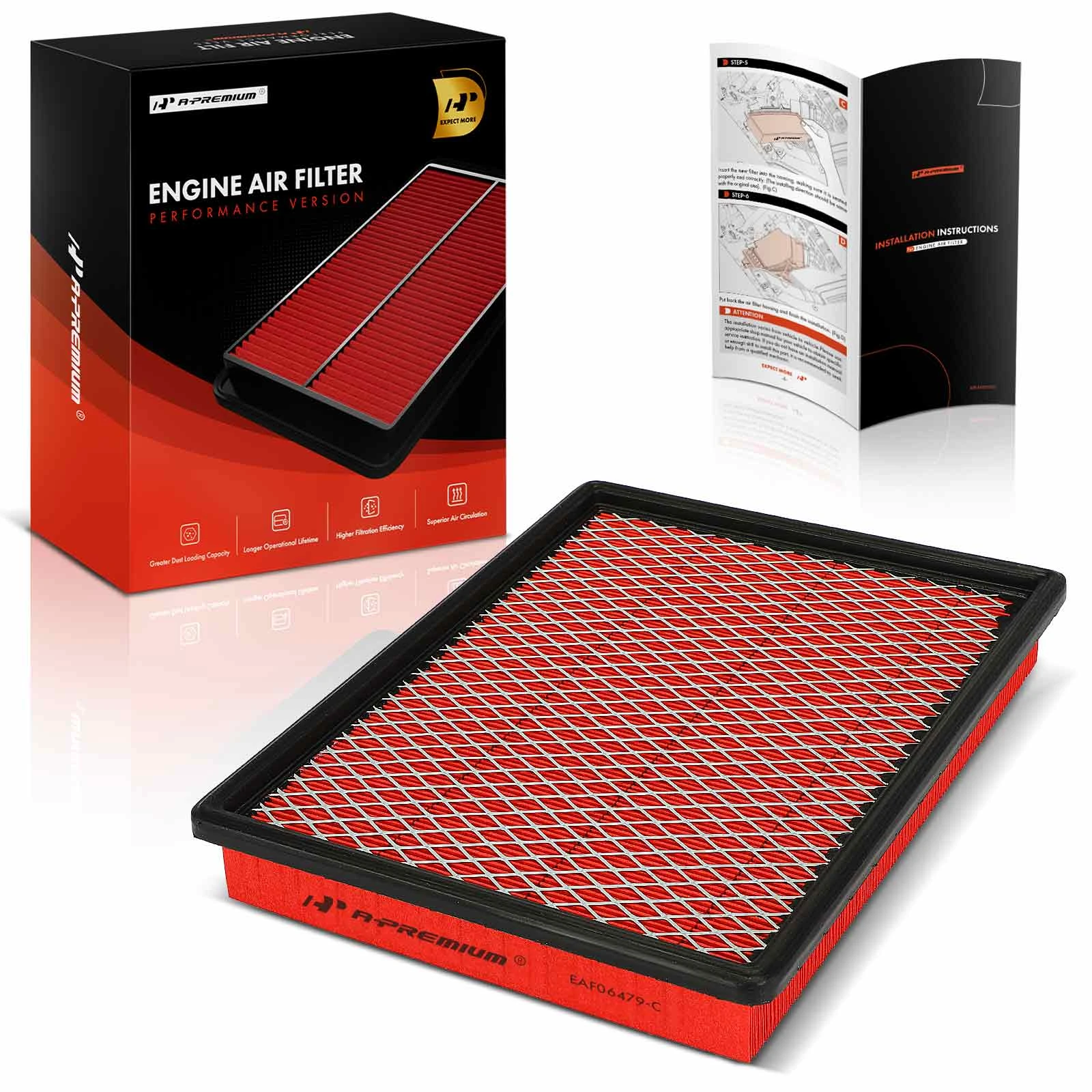 High Performance Engine Air Filter for 1991-1996 Oldsmobile 98