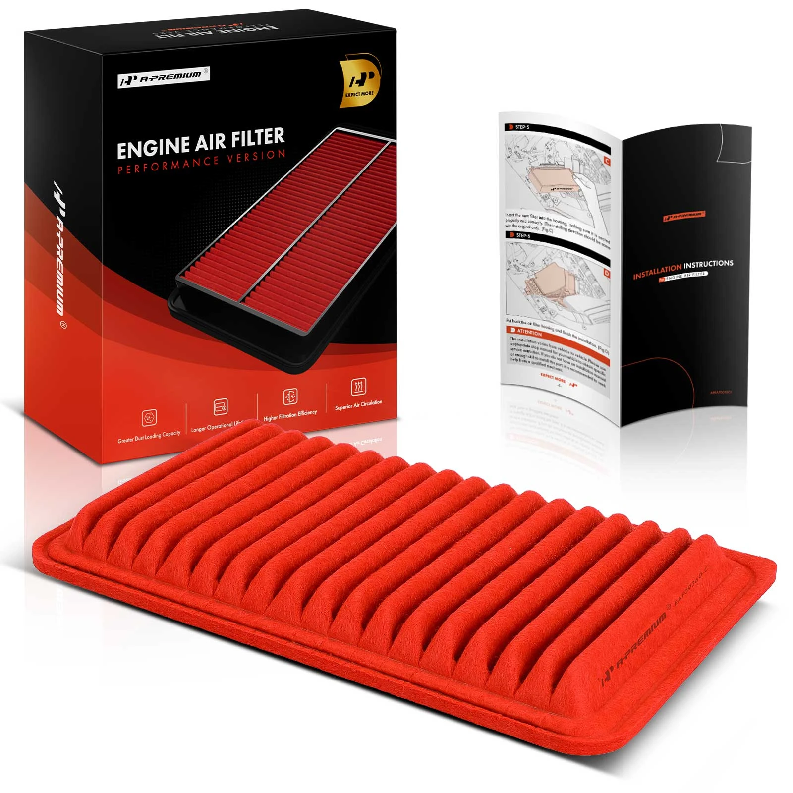 Front High Performance Engine Air Filter