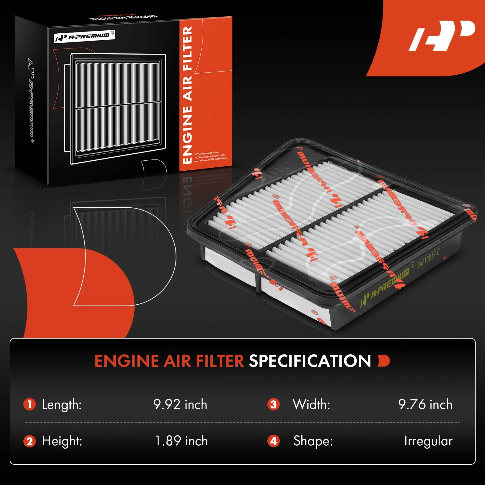 2 Pcs Engine Air Filter for Genesis G70 2019-2023 Kia Stinger 2018-2021 L4 2.0L