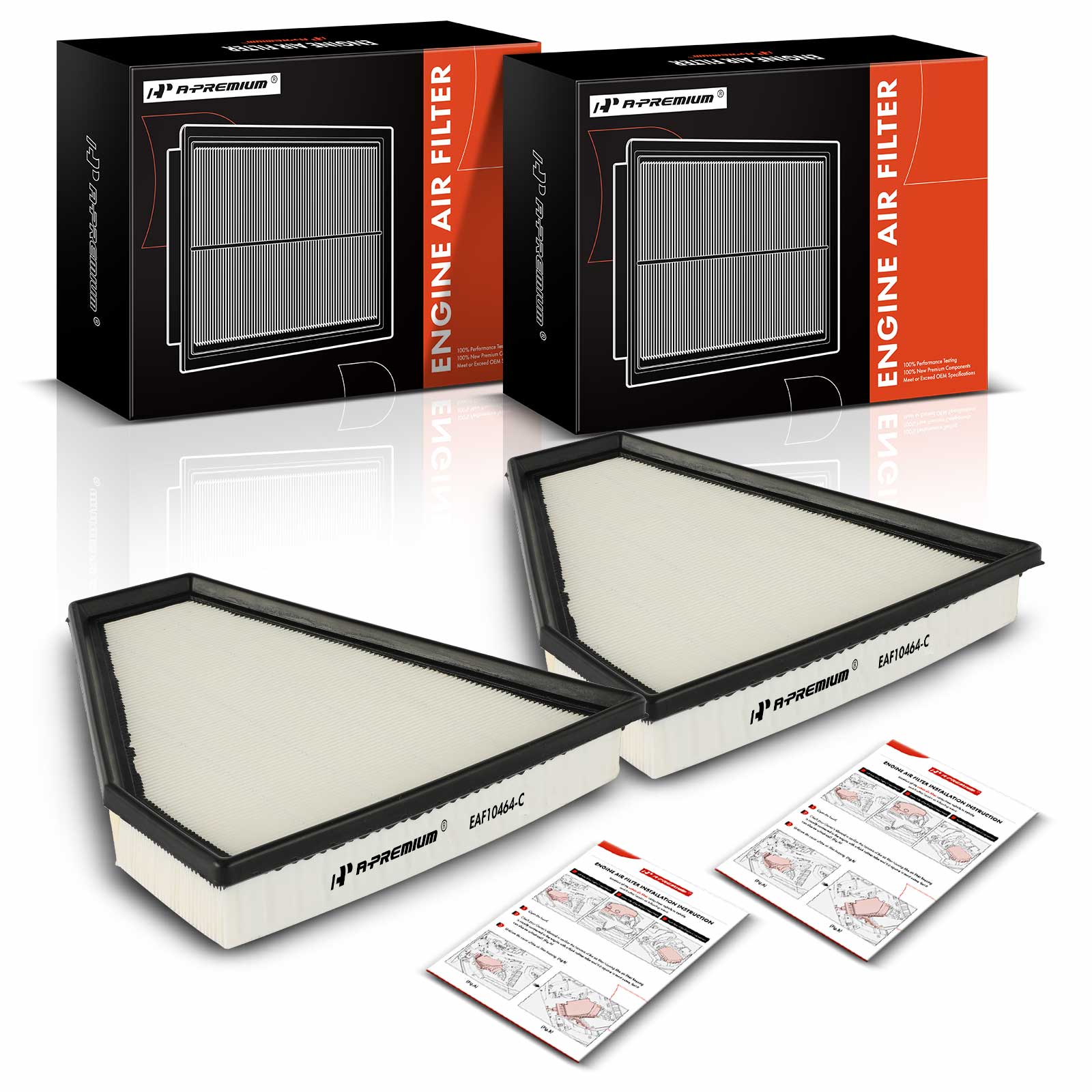 2 Pcs Engine Air Filter