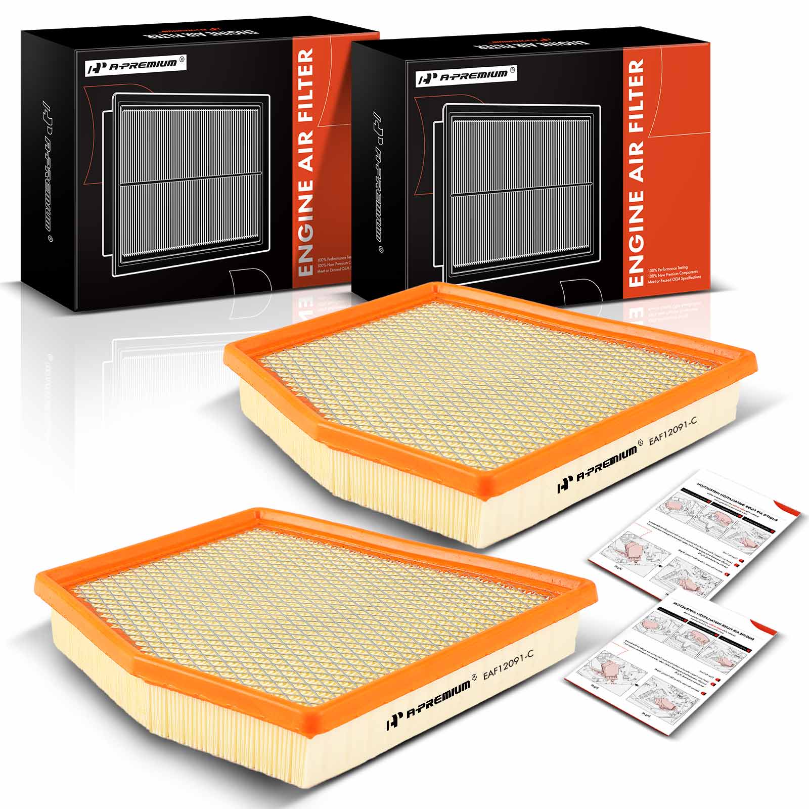 2 Pcs Engine Air Filter for 2017-2023 Chrysler Pacifica