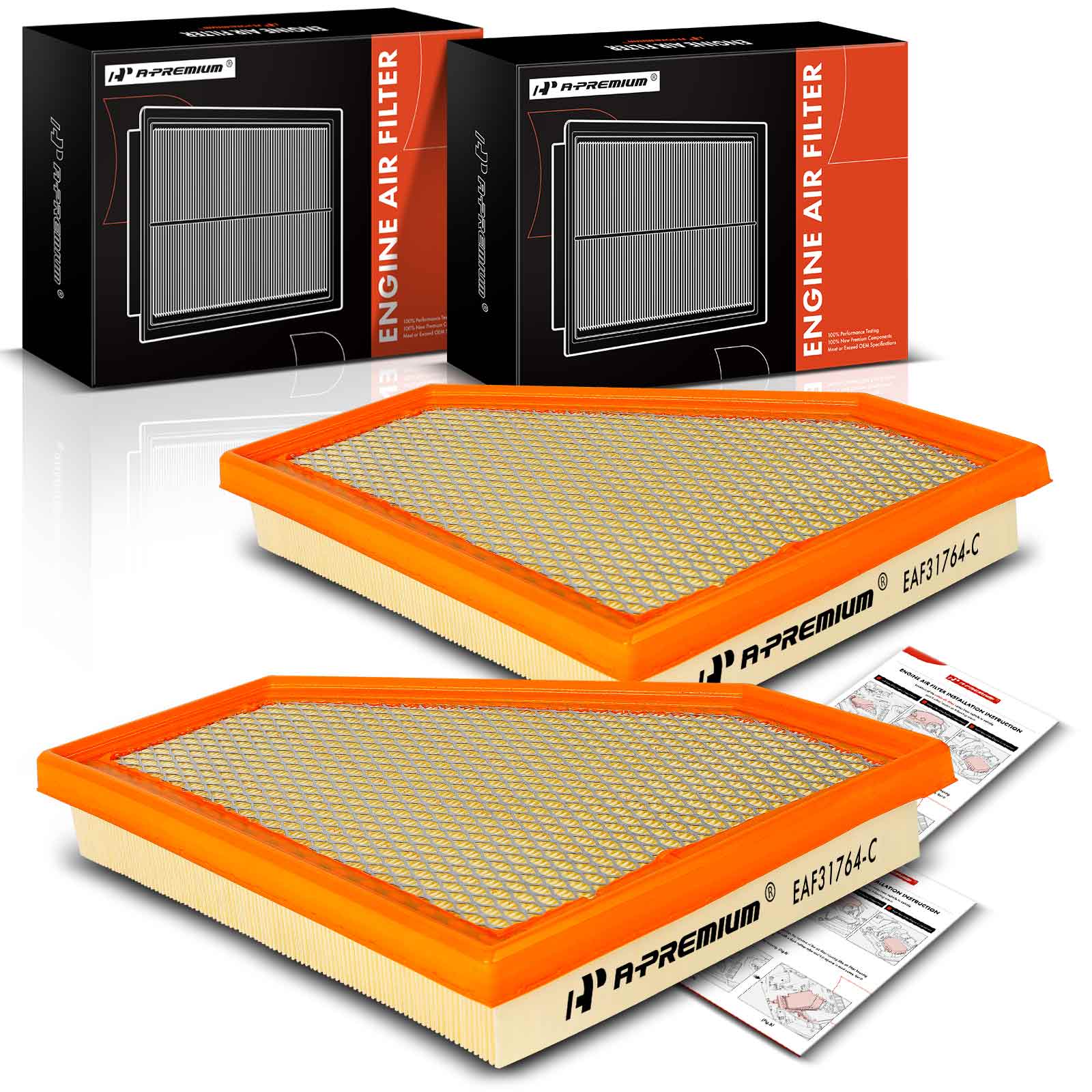 2 Pcs Engine Air Filter for Jeep WK2 Grand Cherokee WL Grand Cherokee L 3.6L