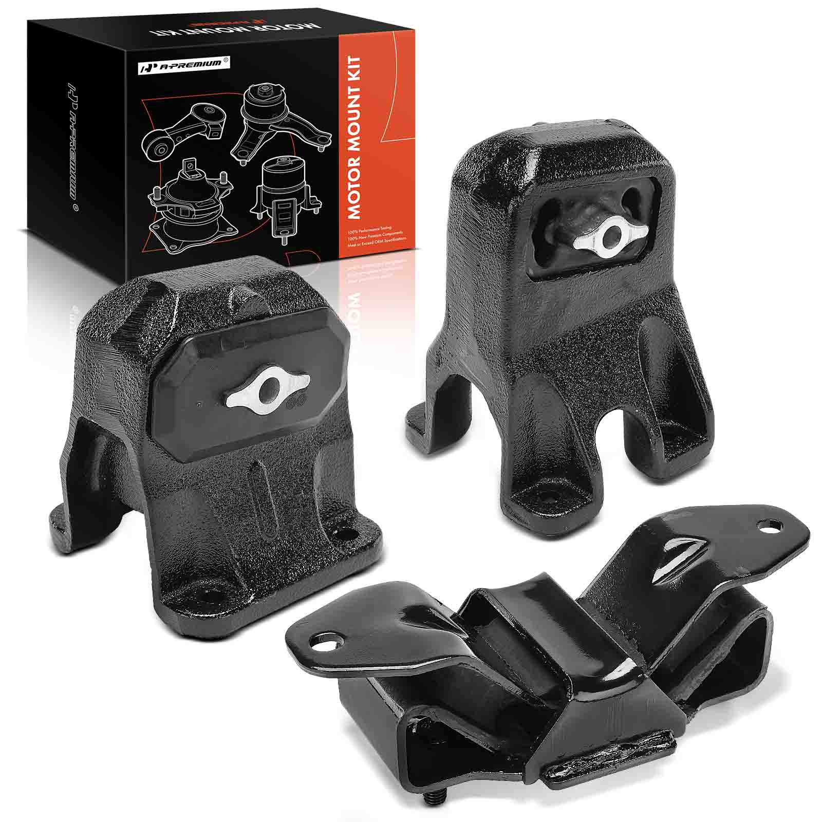 3 Pcs Engine Motor & Transmission Mount