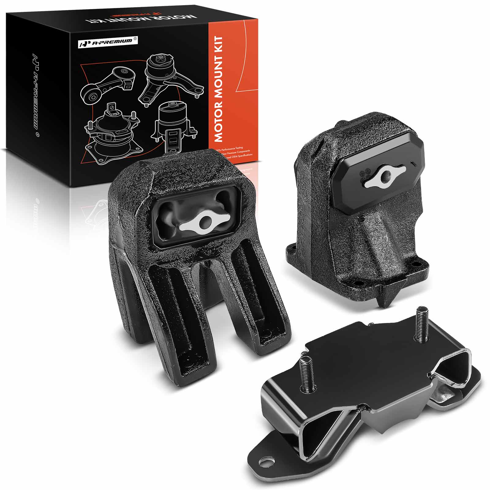 3 Pcs Engine Motor & Transmission Mount