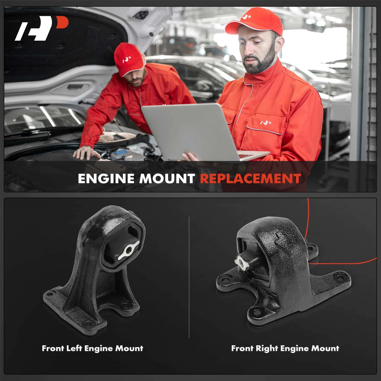 2-Pc Engine Mount A-Premium APEM1282