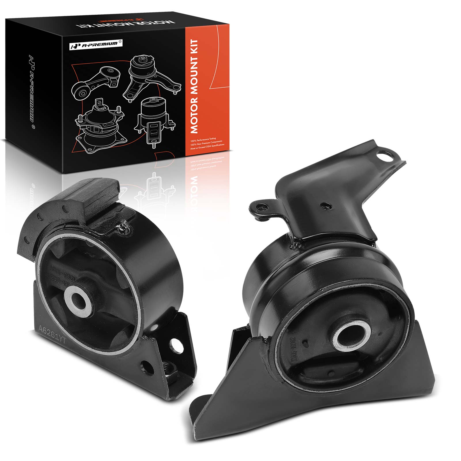 2-Pc Motor Mount, Front, A-Premium APEM476