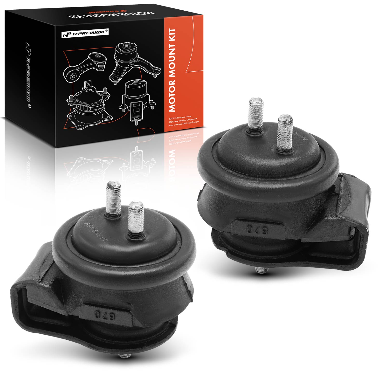 2 Pcs Engine Motor Mount