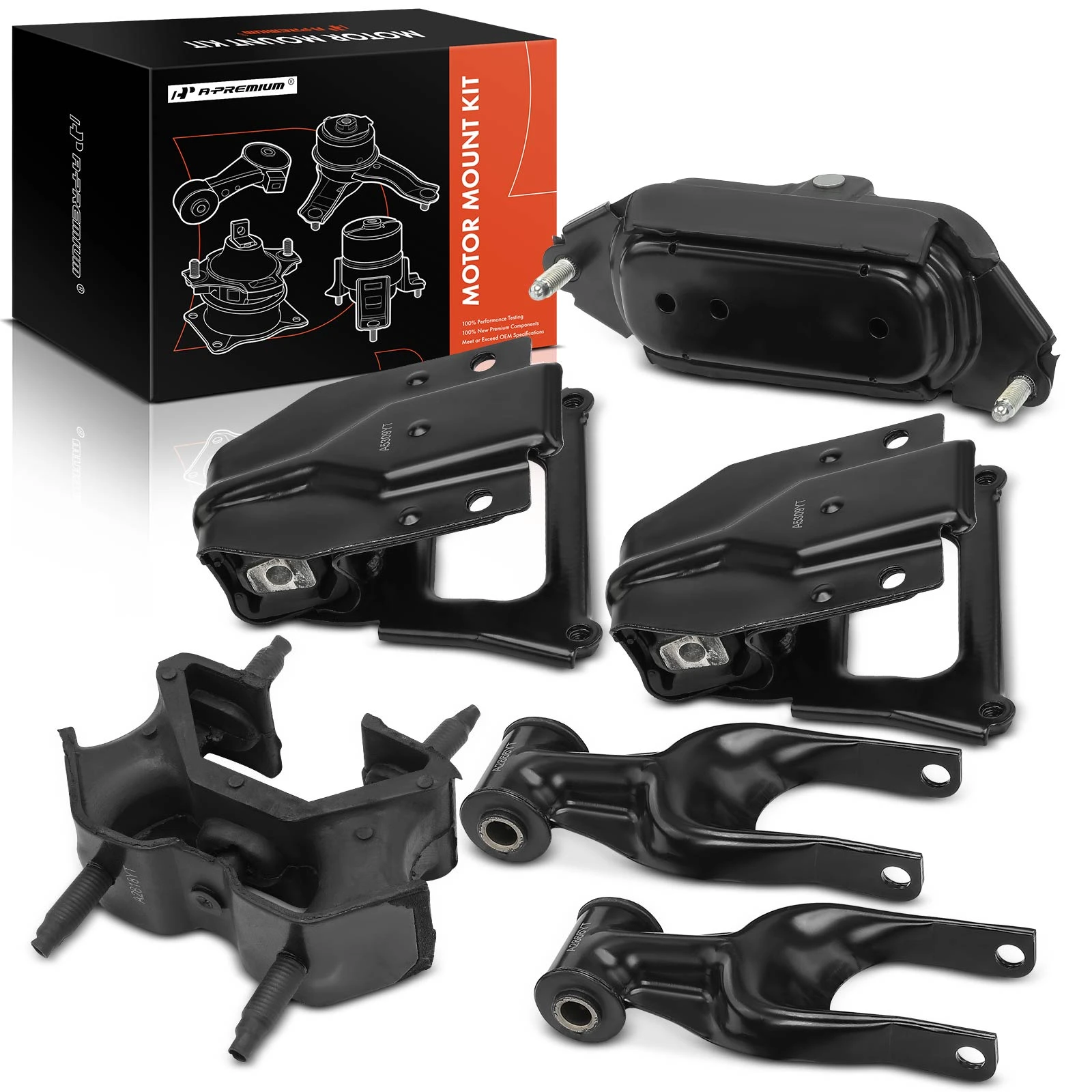 6 Pcs Engine Motor & Transmission & Torque Strut Mount