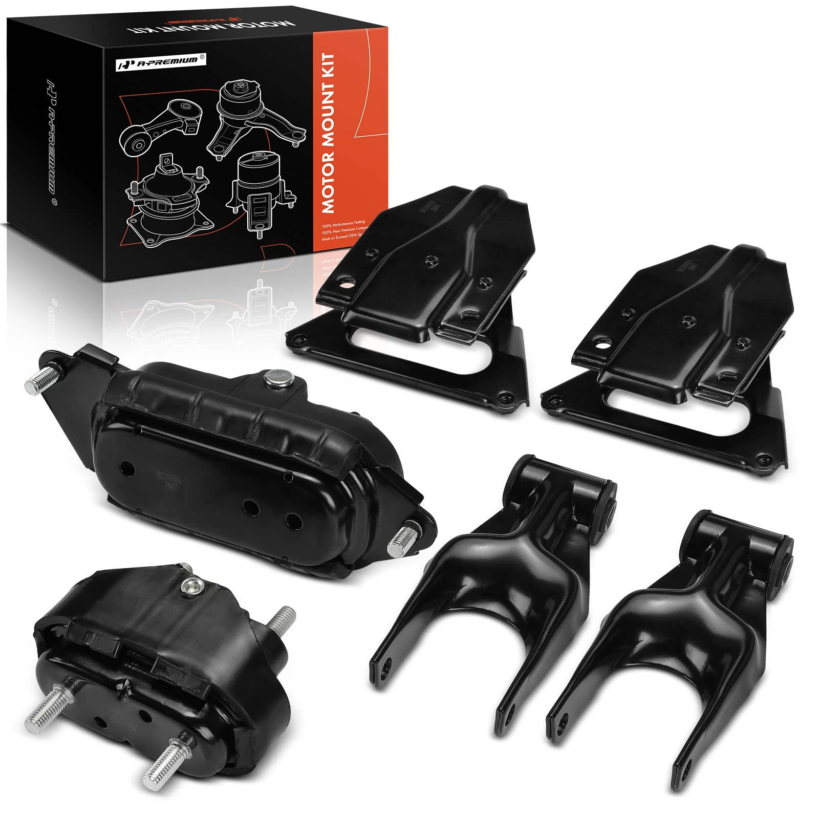 6 Pcs Engine Motor & Transmission Mount & Torque Strut Mount