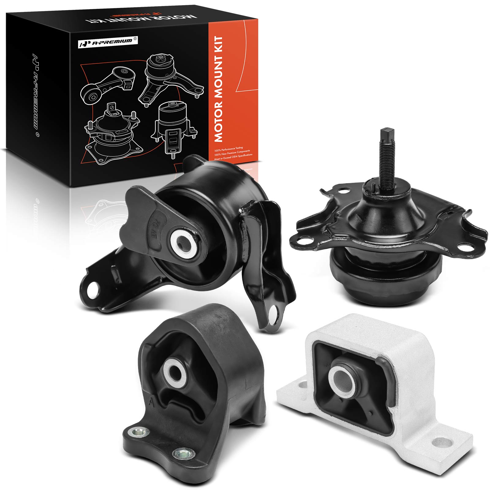 2003-2006 Honda Element 4-Pc Engine Mount and Transmission Mount Kit Front & Rear A-Premium APEM319