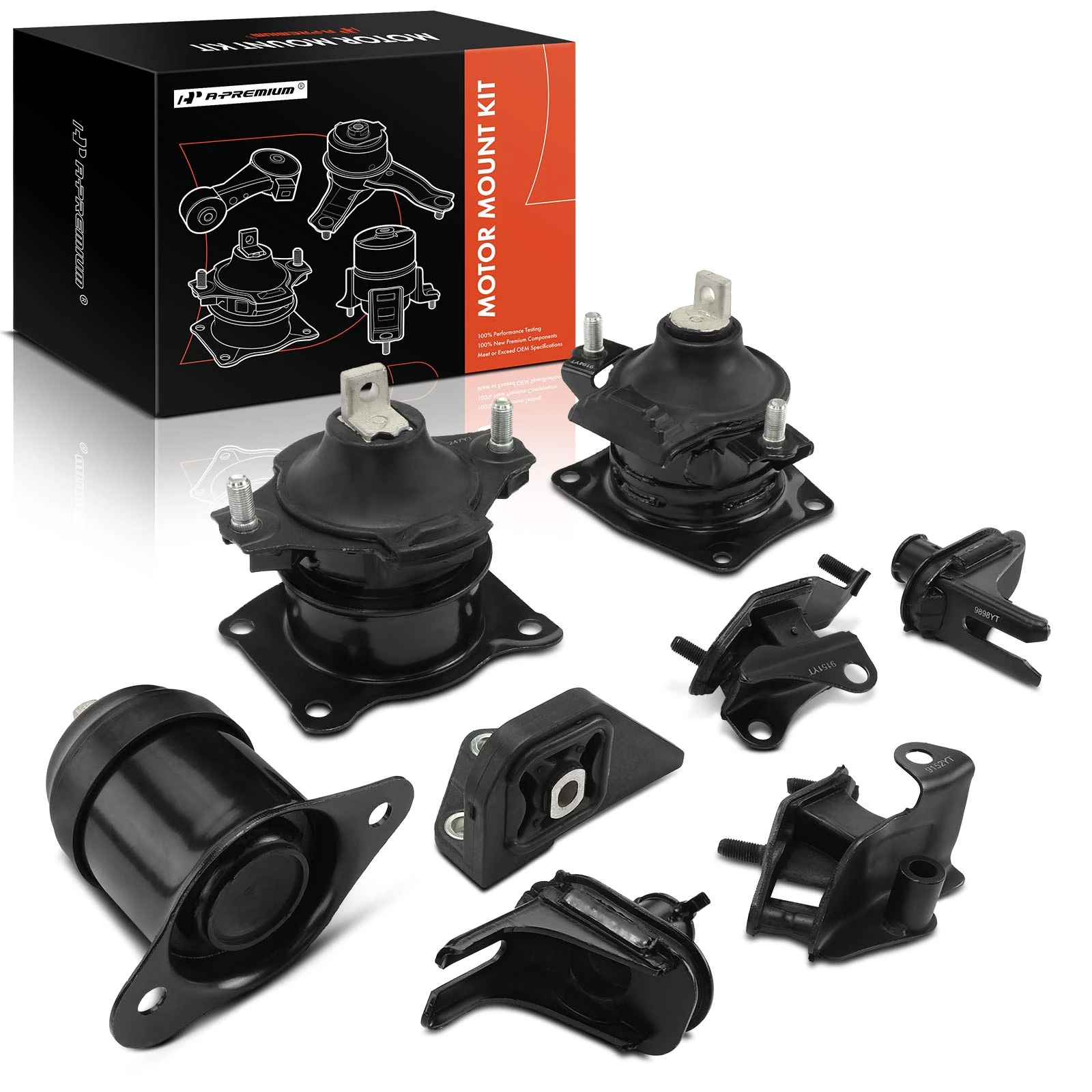 8 Pcs Engine Motor & Transmission Mount