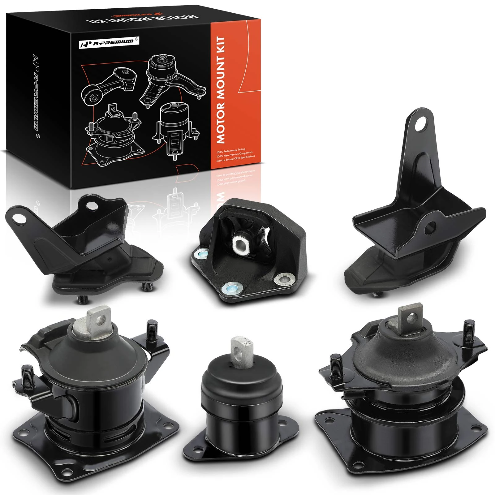 6 Pcs Engine Motor & Transmission Mount