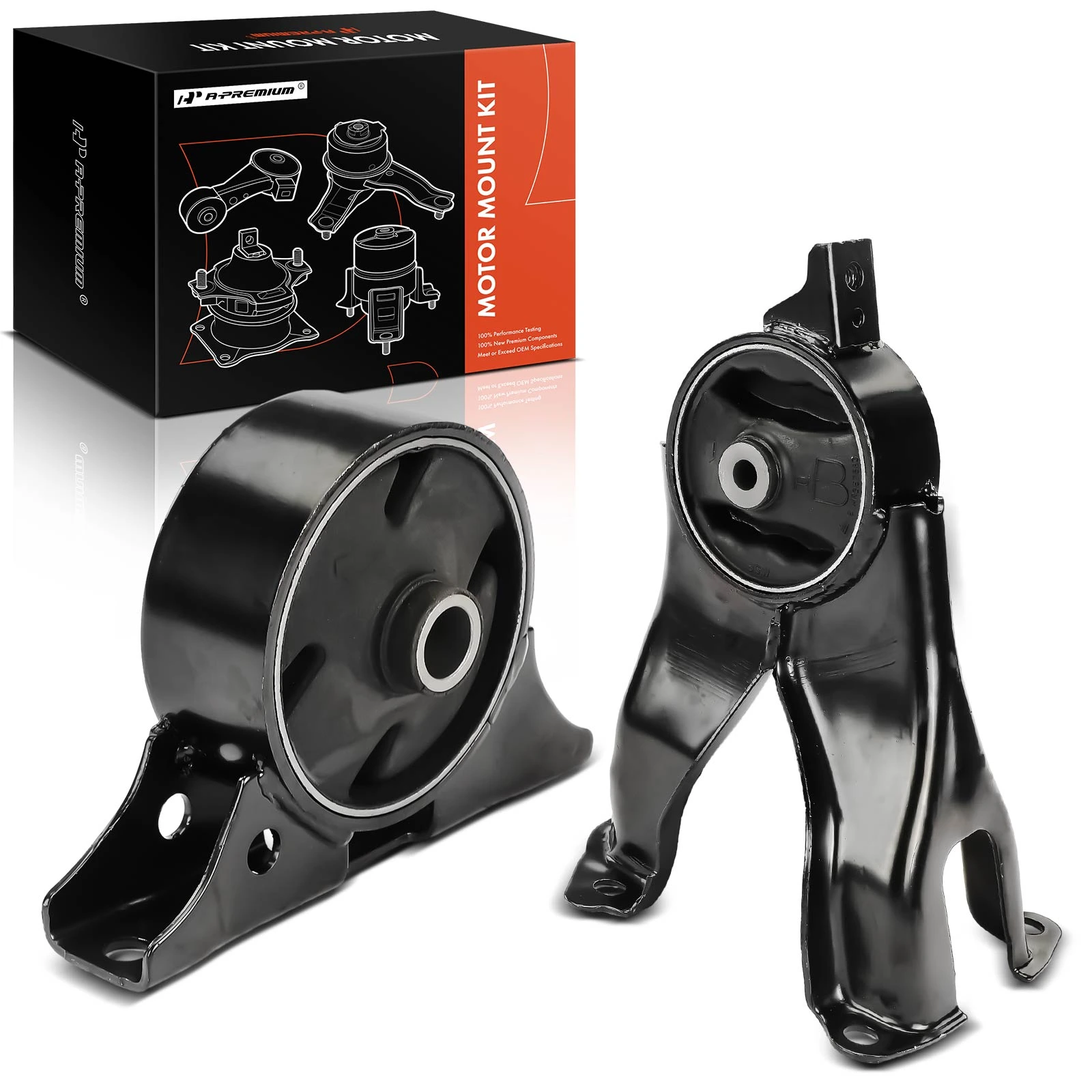 2 Pcs Front & Rear Engine Mount for 2006-2012 Mitsubishi Eclipse