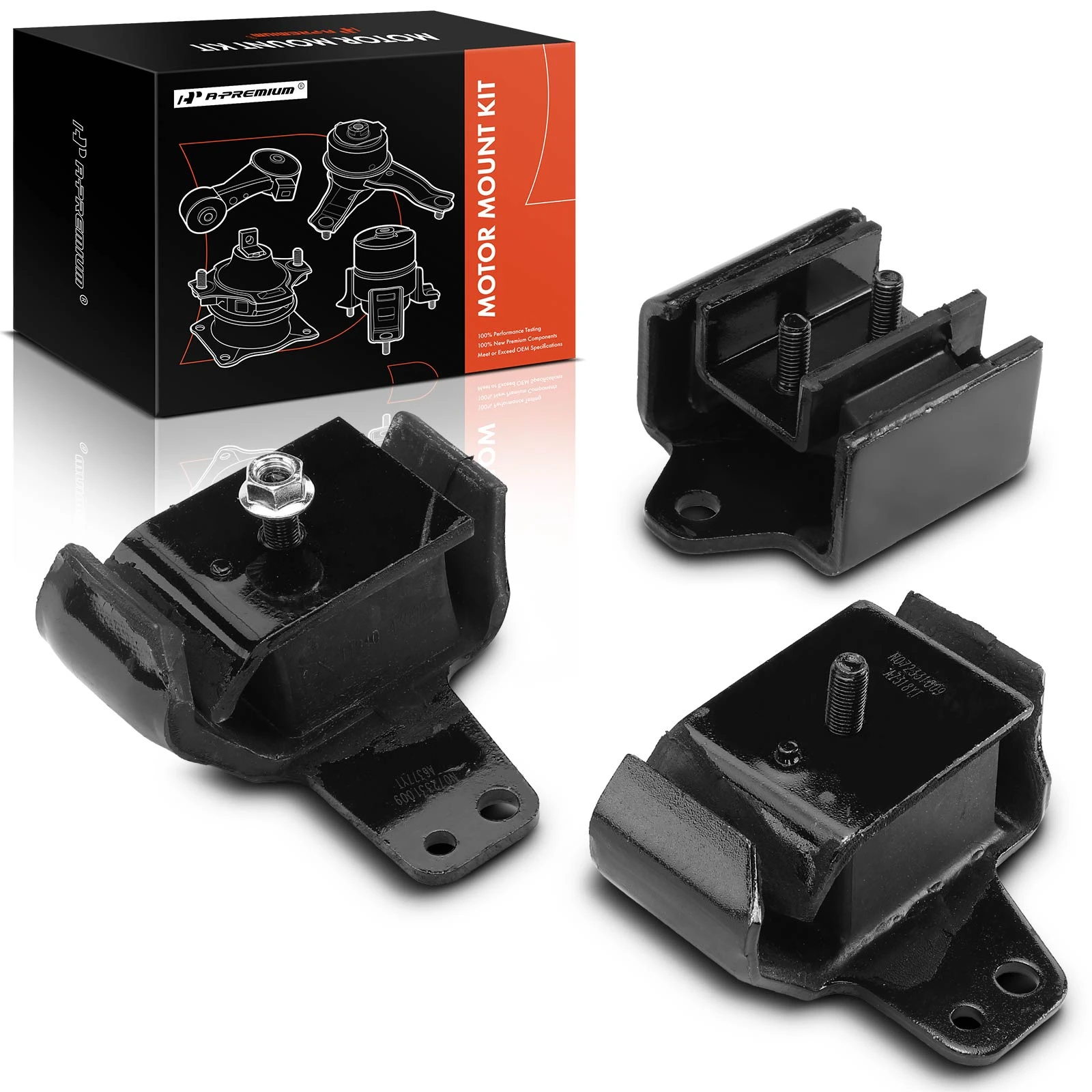 3 Pcs Engine Motor & Transmission Mount