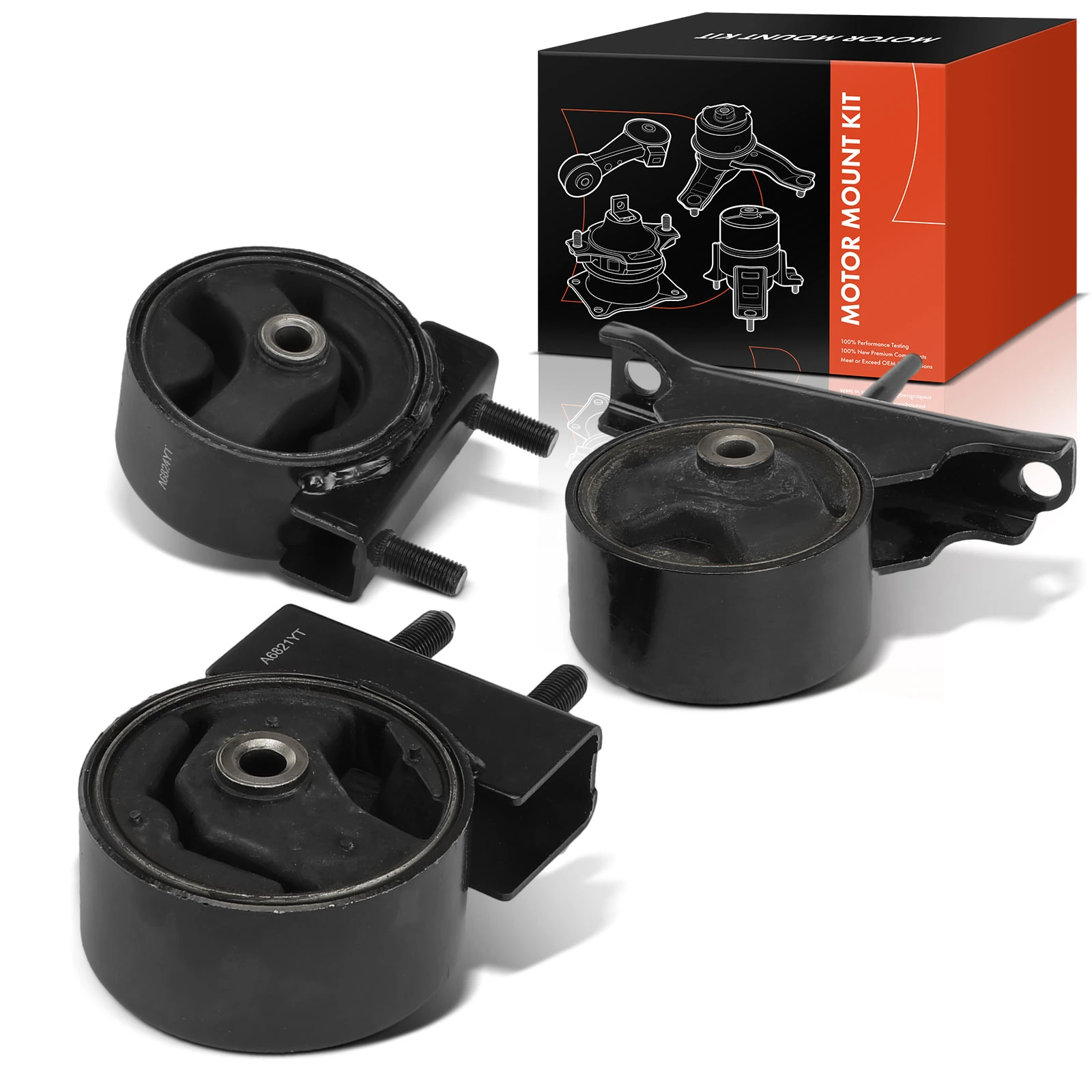 3 Pcs Engine Motor & Transmission Mount