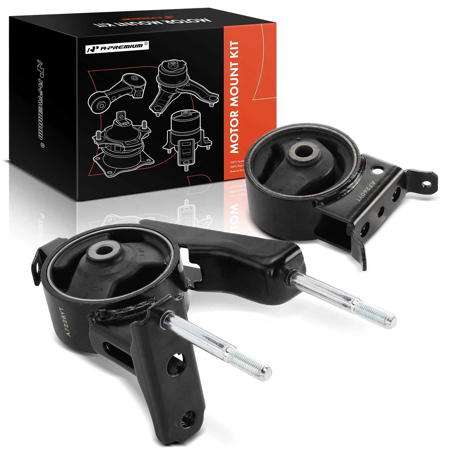 2 Pcs Engine Motor & Transmission Mount