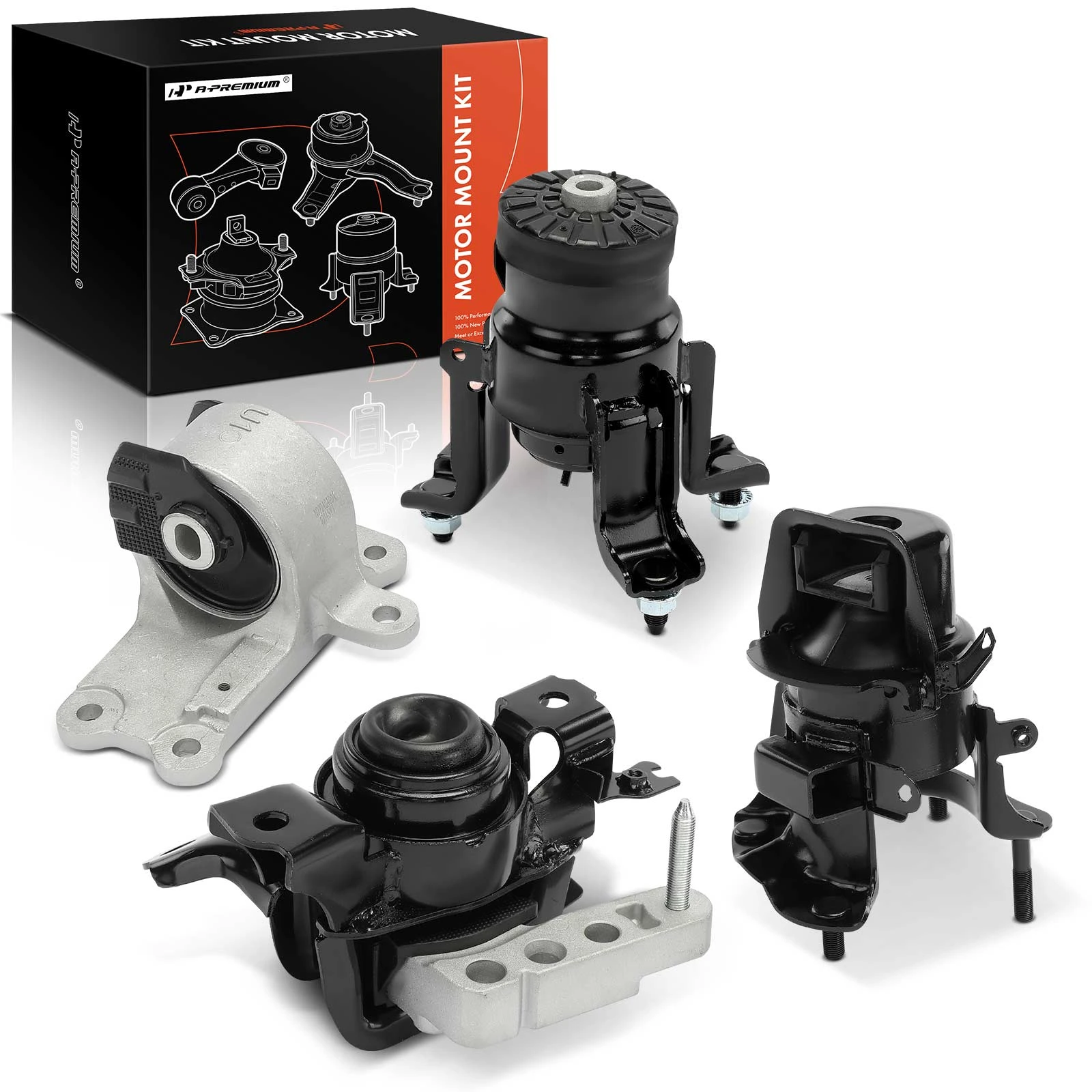 4 Pcs Engine Motor & Transmission Mount