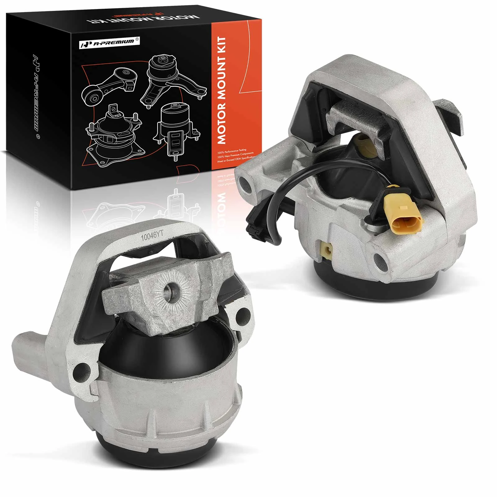 2-Pc Motor Mount (with Wire / Sensor), Front, A-Premium APEM941