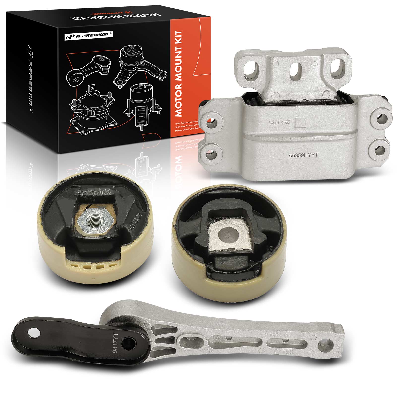 4 Pcs Motor Mount & Transmission Mount & Torque Strut Mount