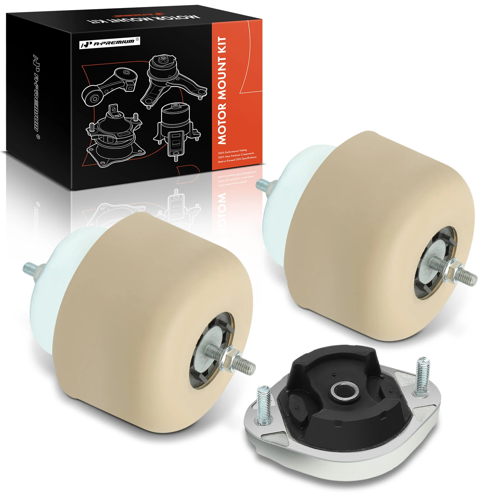 2002-2005 Audi A4 3pc Engine Mount and Transmission Mount Kit A-Premium APEM1531