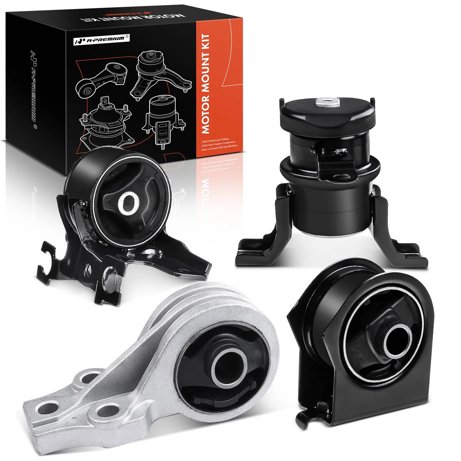 4-Pc Motor Mount + Transmission Mount, Front & Rear, A-Premium APEM111