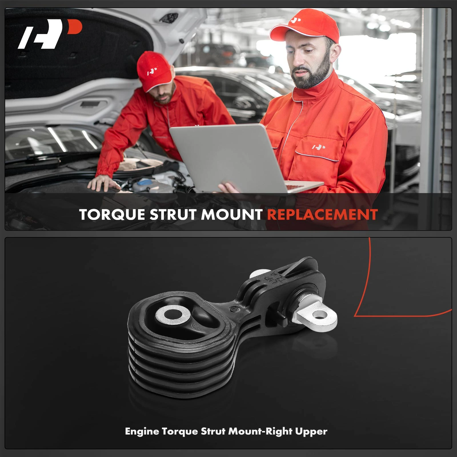 1-Pc Engine Torque Strut Mount Passenger Upper A-Premium APEM2128