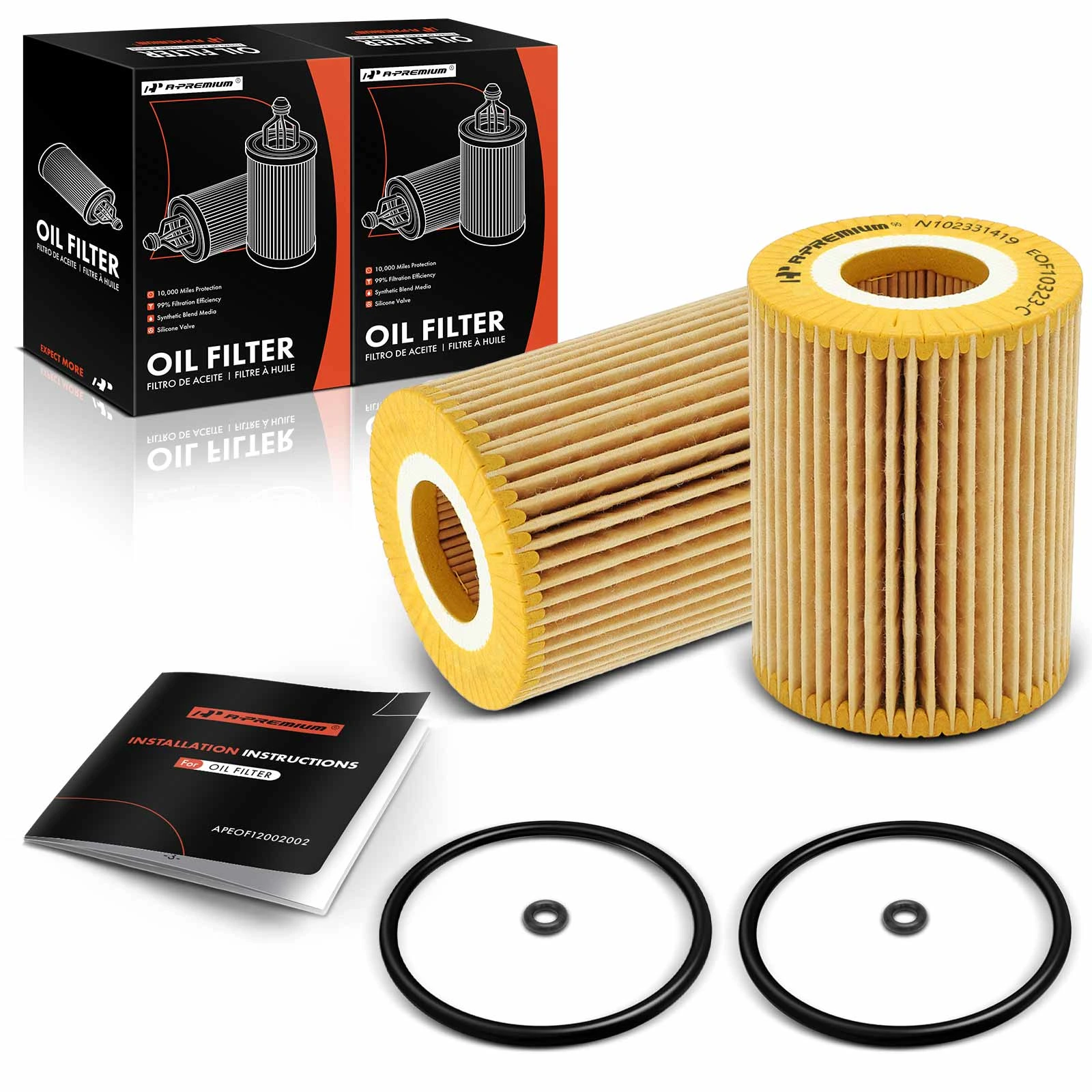 2 Pcs Engine Oil Filter for 2007-2019 Freightliner Sprinter 2500